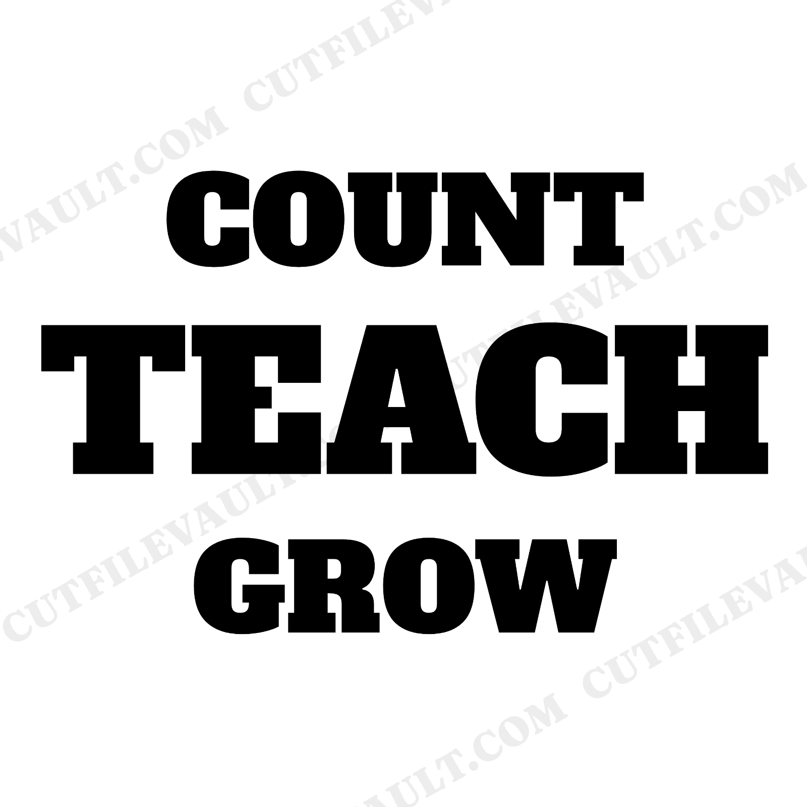 Count Teach Grow SVG PNG Math Teacher Retro 70s Groovy Bubble Numbers Back to School Cut File, view 1