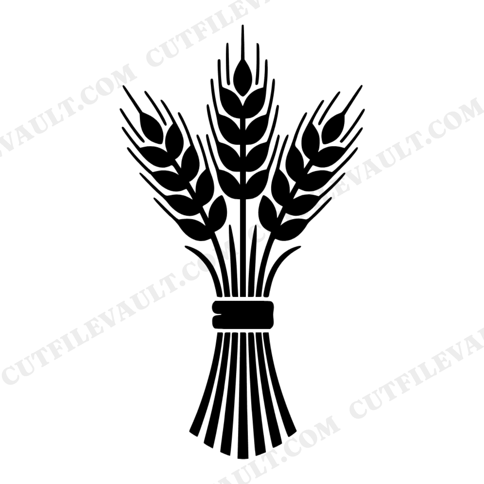 Harvest Wheat Sheaf SVG PNG, Symmetrical Thanksgiving Bundle, Mid Century Farmhouse Fall Decor Cut File, view 1