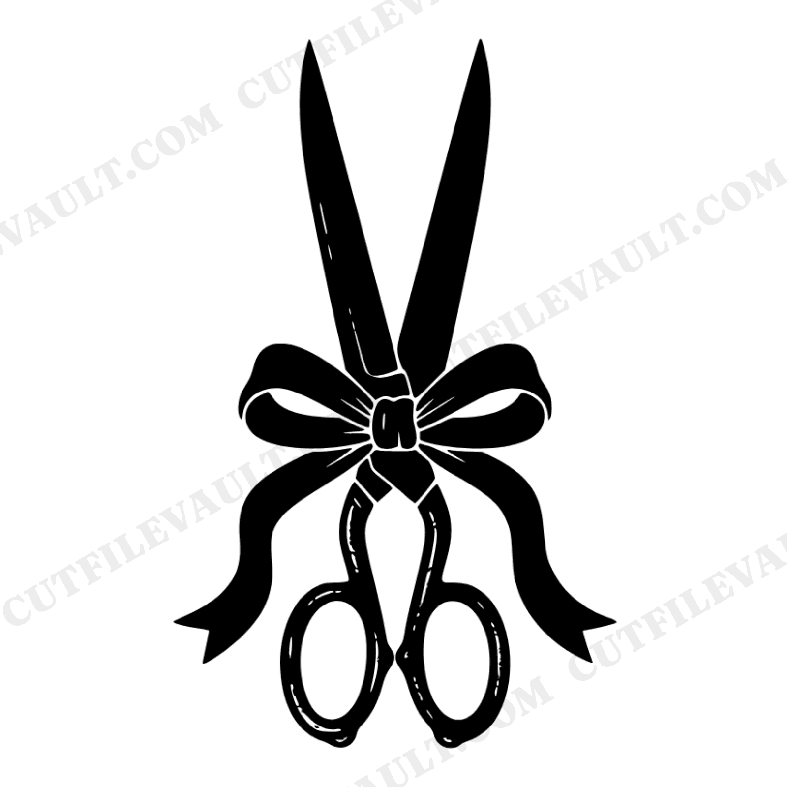 Vintage Sewing Scissors SVG PNG with Autumn Ribbon Bow, Retro 70s Wave Farmhouse Thanksgiving Decor, view 1