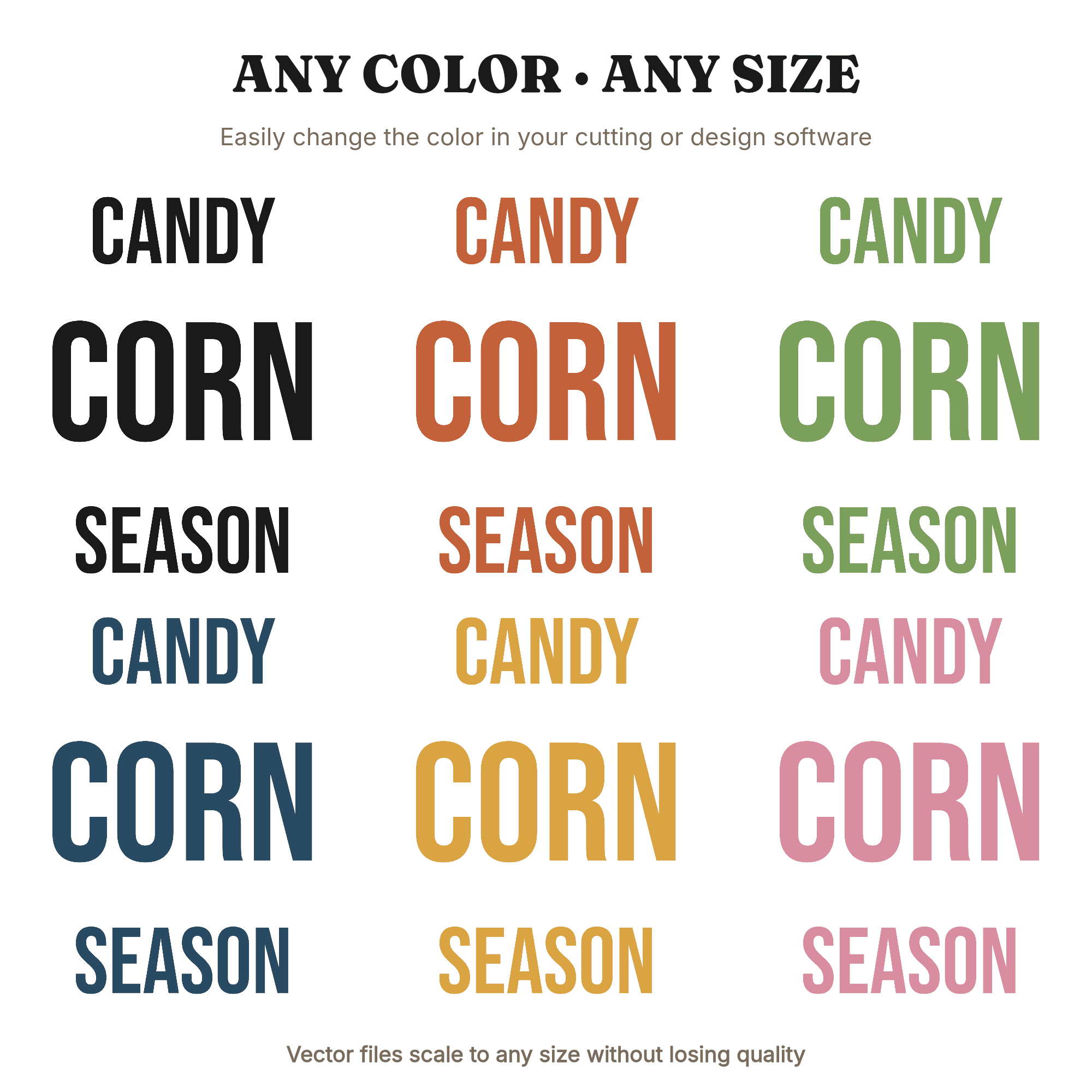 Candy Corn Day SVG PNG Sweet Treat Three Stripe Hand Lettered Cut File for Autumn Crafts, view 2
