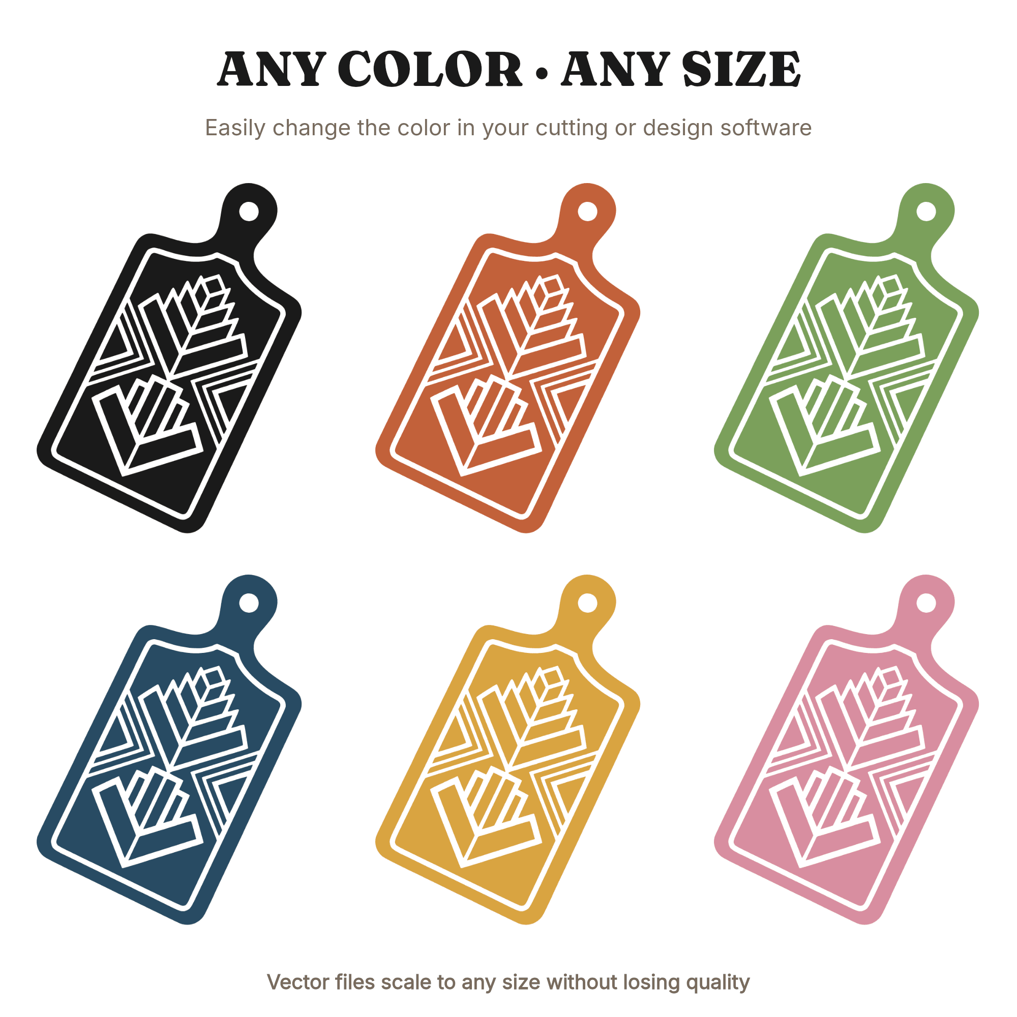 Art Deco Cutting Board SVG PNG, Geometric Kitchen Wall Art, Rustic Farmhouse Silhouette Cut File, view 2