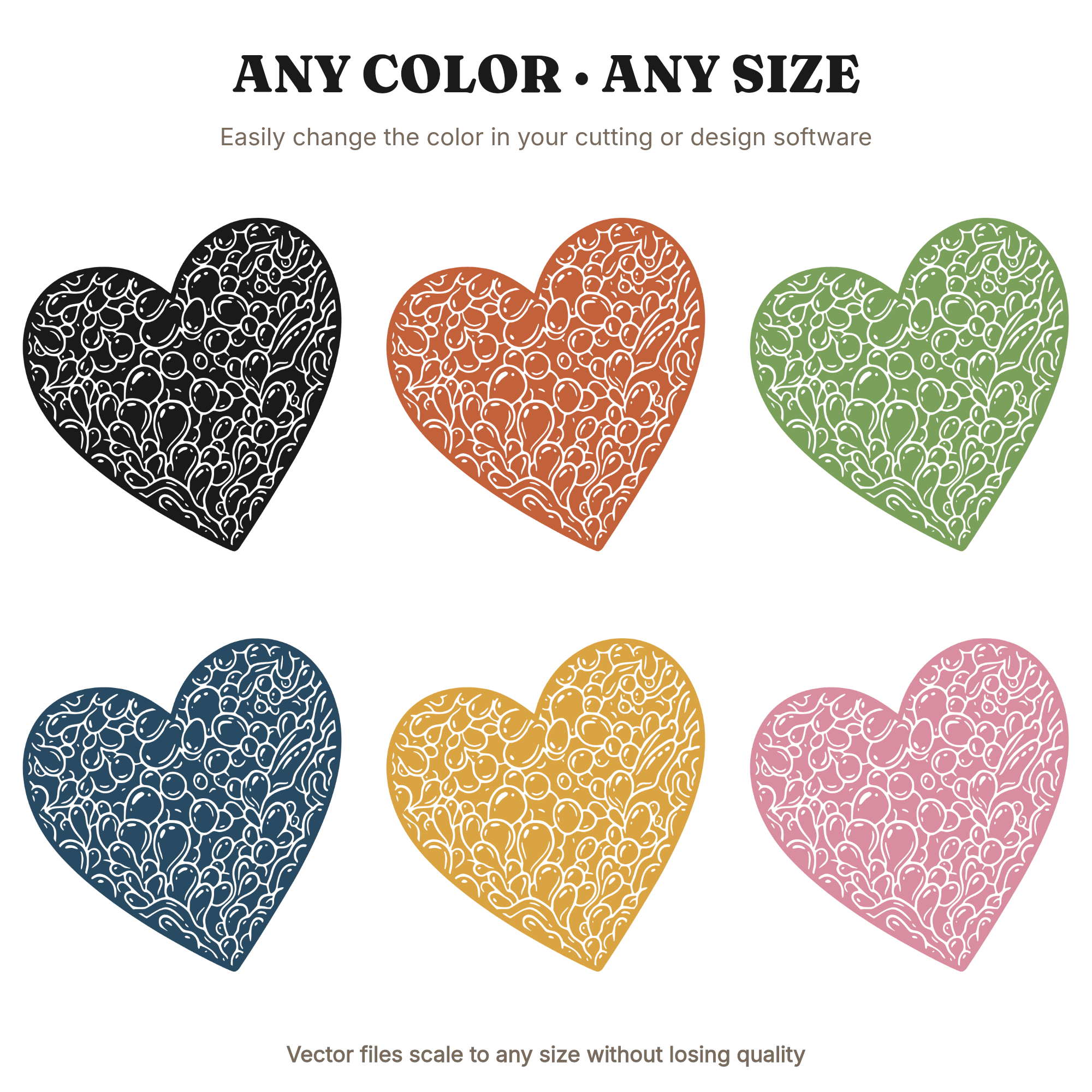 Druzy Crystal Heart SVG PNG Tilted Thanksgiving Gratitude Vintage Botanical Cut File for Cricut, view 2