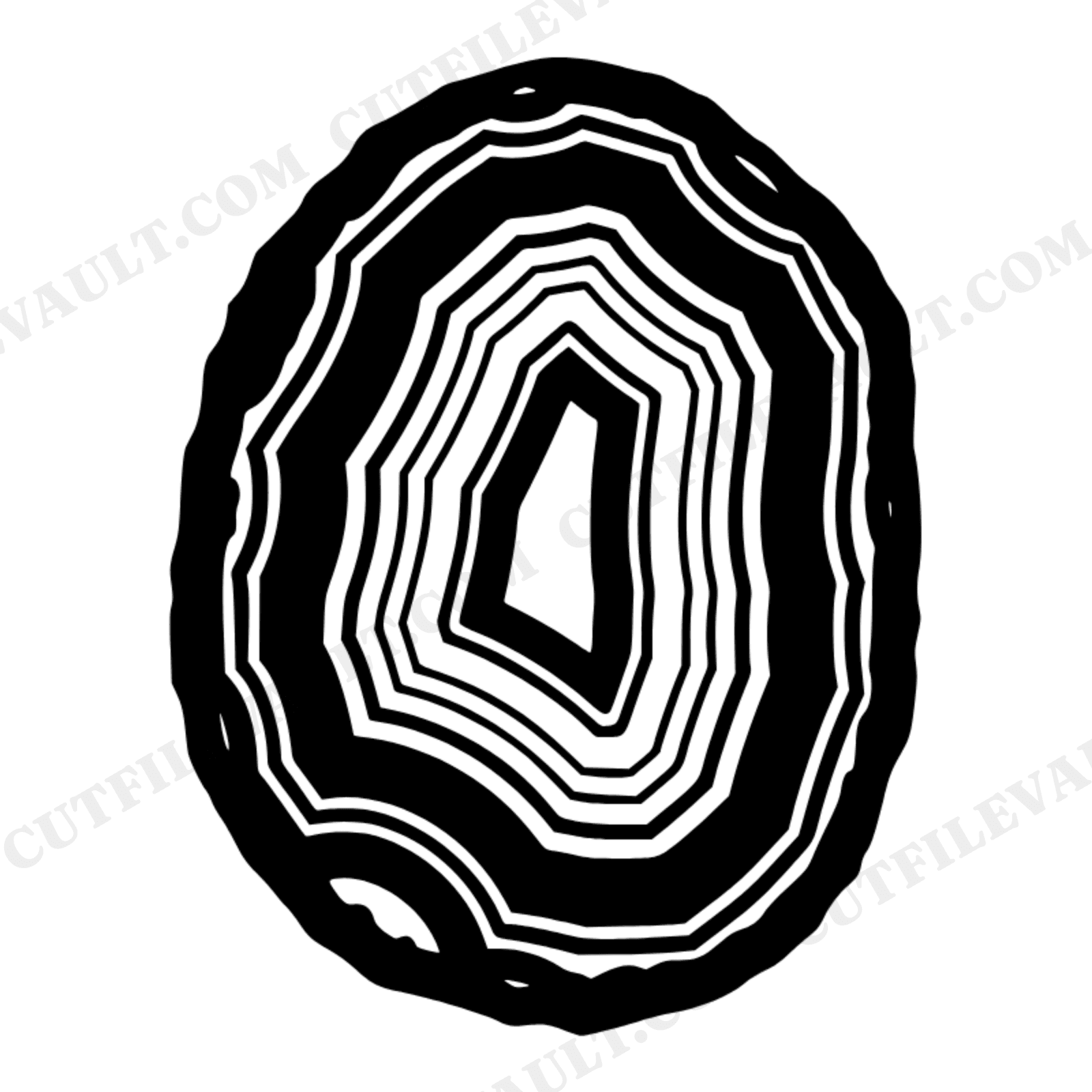 Agate Slice SVG PNG, Boho Silhouette Cut File, Scandinavian Line Art, Organic Home Decor Design, view 1