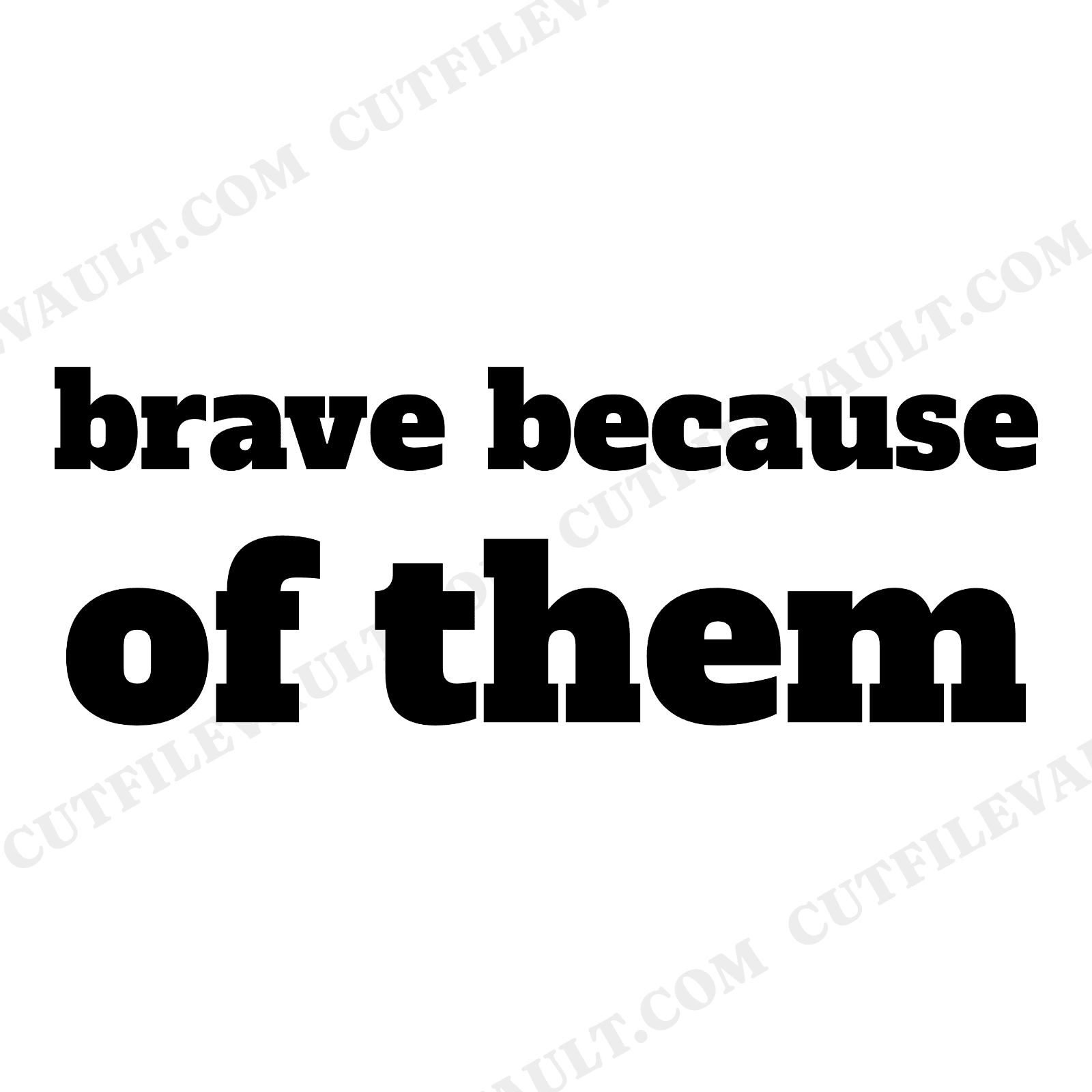 Brave Because of Them Veterans Day SVG PNG Firework Patriotic Decal Cut File, view 1