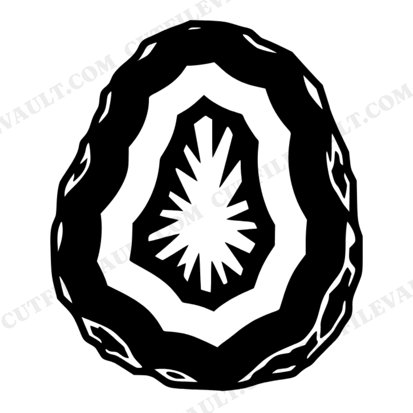 Geode Crystal SVG PNG Split Geode Silhouette Boho Rock Crystal Cut File for Cricut, view 1