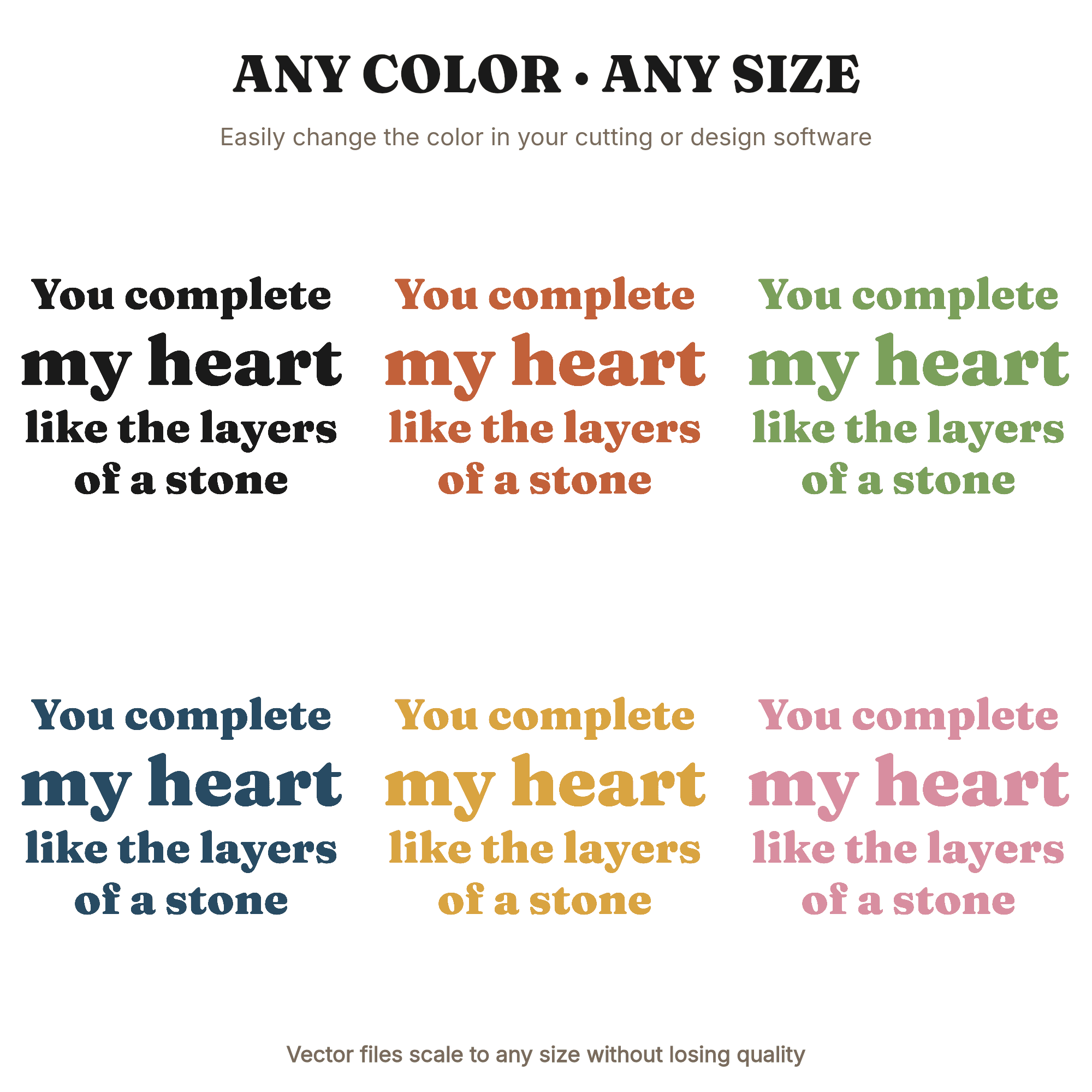You Complete My Heart Geode Valentine SVG PNG, Romantic Agate Cut File for Cricut, view 2