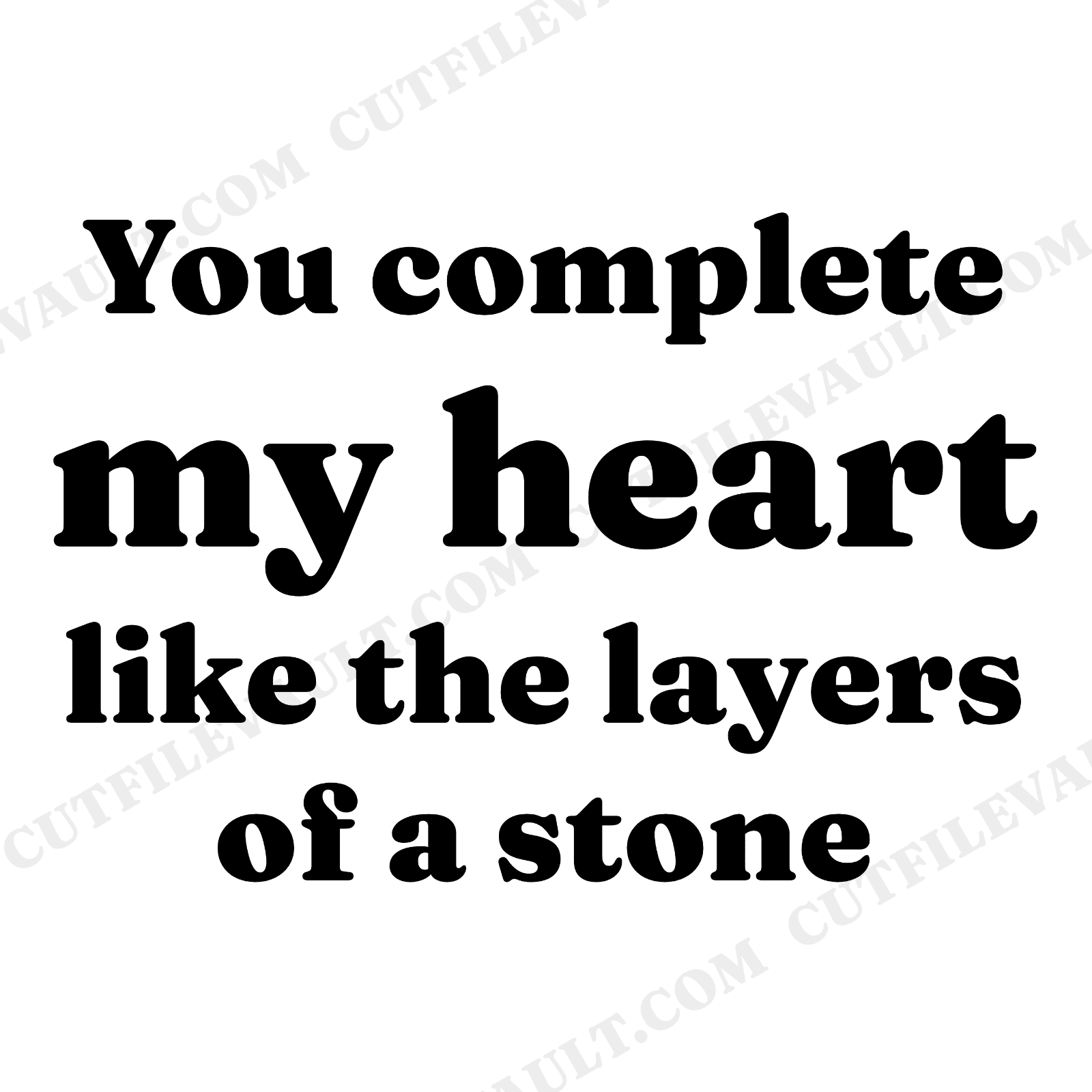 You Complete My Heart Geode Valentine SVG PNG, Romantic Agate Cut File for Cricut, view 1