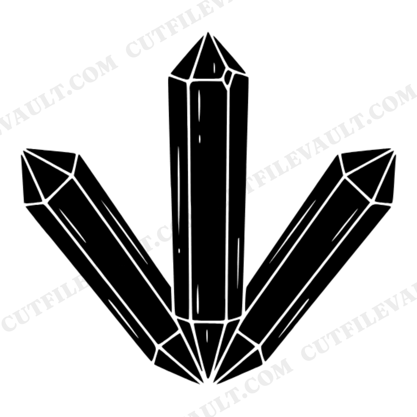 Citrine Crystal Fan SVG PNG Thanksgiving Abundance Gratitude Celestial Mystical Cut File Design, view 1