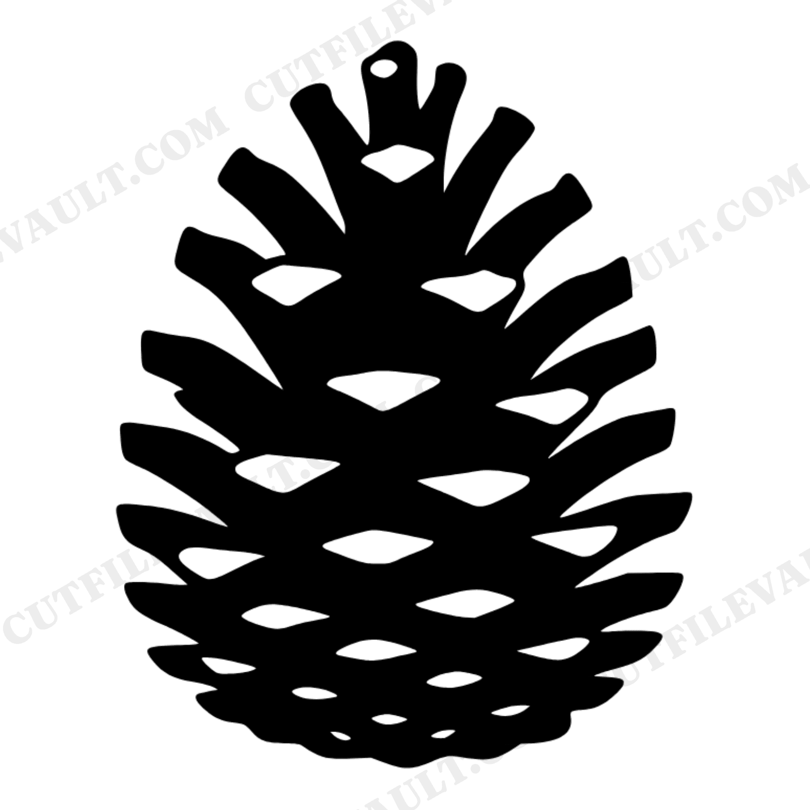 Autumn Pine Cone SVG PNG Bold Vertical Silhouette Cut File for Fall Decor Cricut Vinyl Crafting, view 1