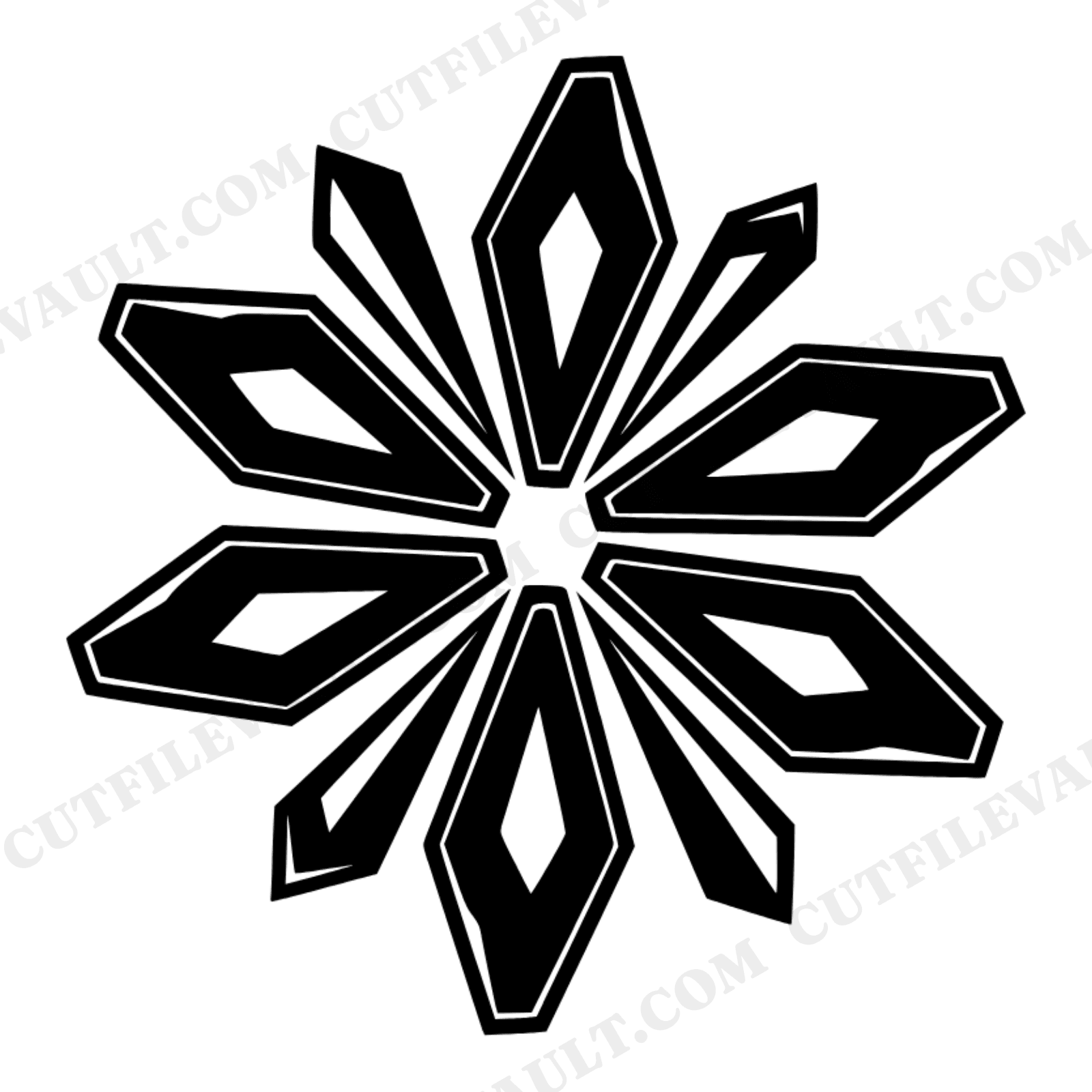Geode Starburst New Year Medallion SVG PNG Art Deco Geometric Firework Cut File for Cricut, view 1