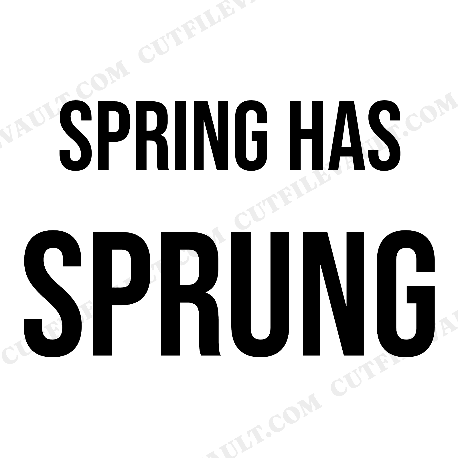 Spring Has Sprung Easter Porch Sign SVG PNG Art Deco Geometric Lettering Cut File, view 1