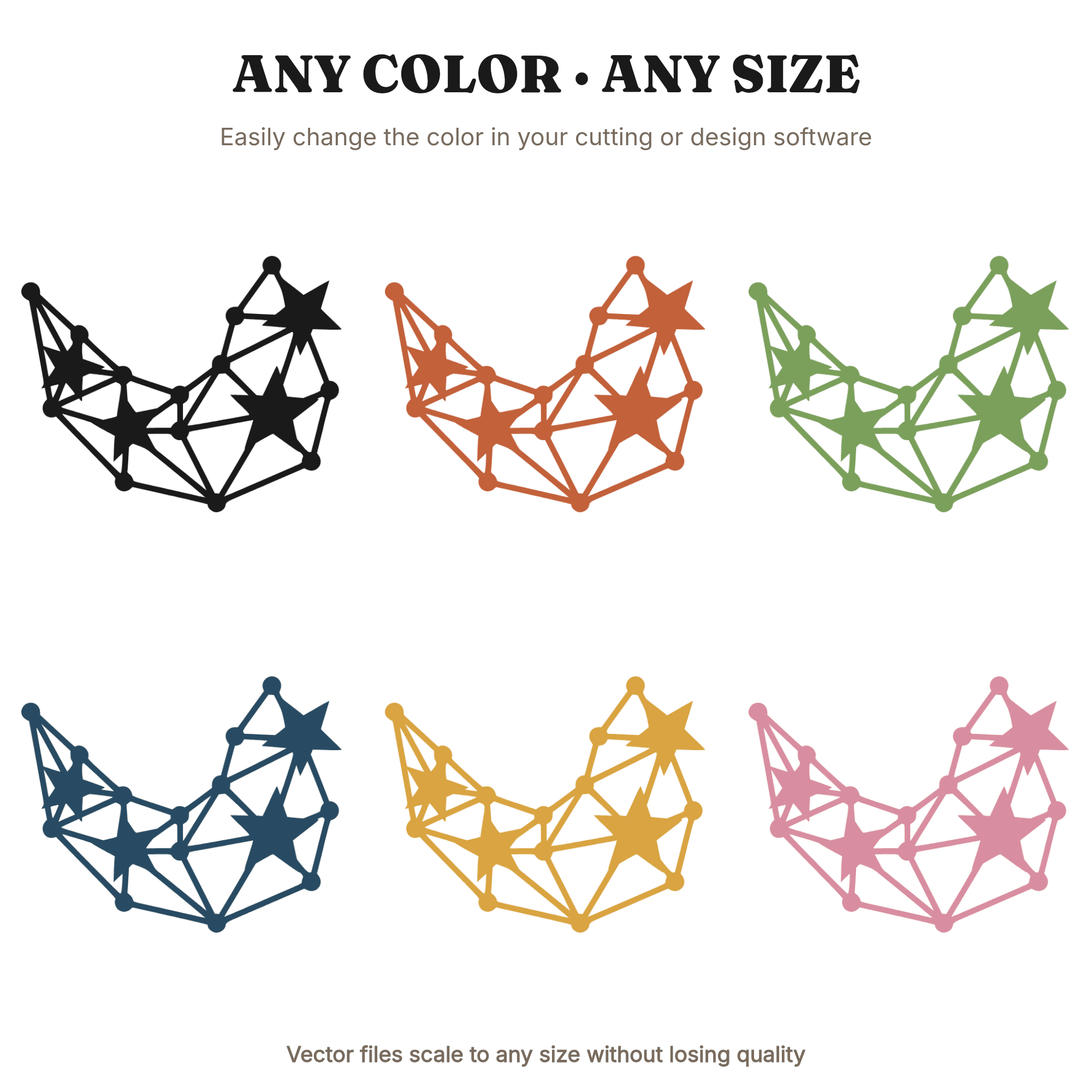 Celestial Cornucopia Constellation SVG PNG, Thanksgiving Horn of Plenty Cut File, Modern Holiday Decor, view 2