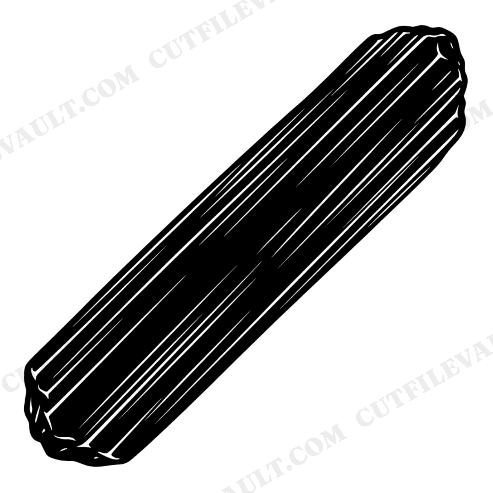 Tourmaline Crystal SVG PNG, Diagonal Abstract Crystal Silhouette, Mystical Halloween Cut File, view 1