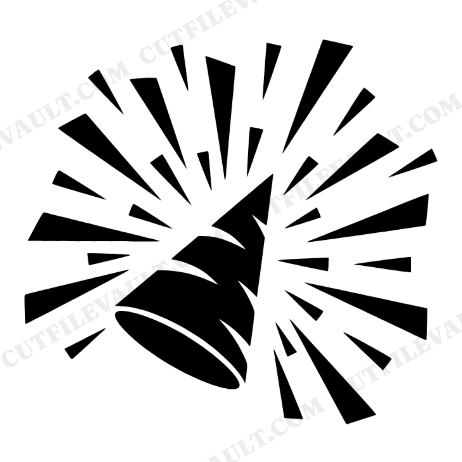 Mystical Party Hat SVG PNG, Celestial Confetti Burst Cut File, Kids Birthday New Year Banner, view 1