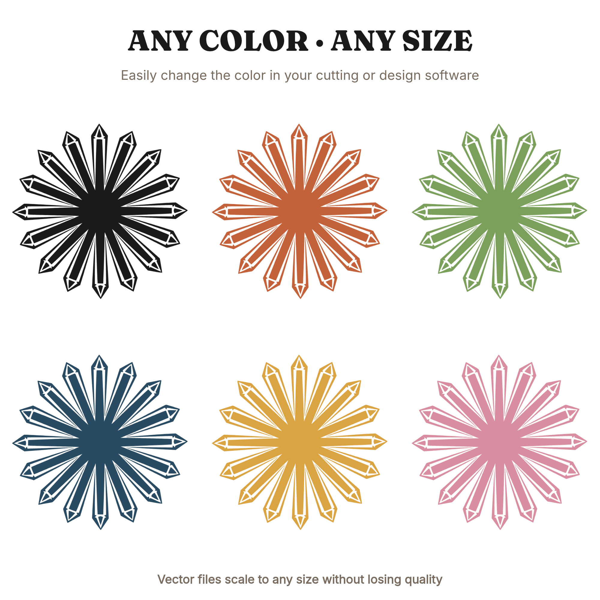 Crystal Cluster Mandala SVG PNG, Overhead Geometric Boho Spiritual Cut File for Cricut Silhouette, view 2