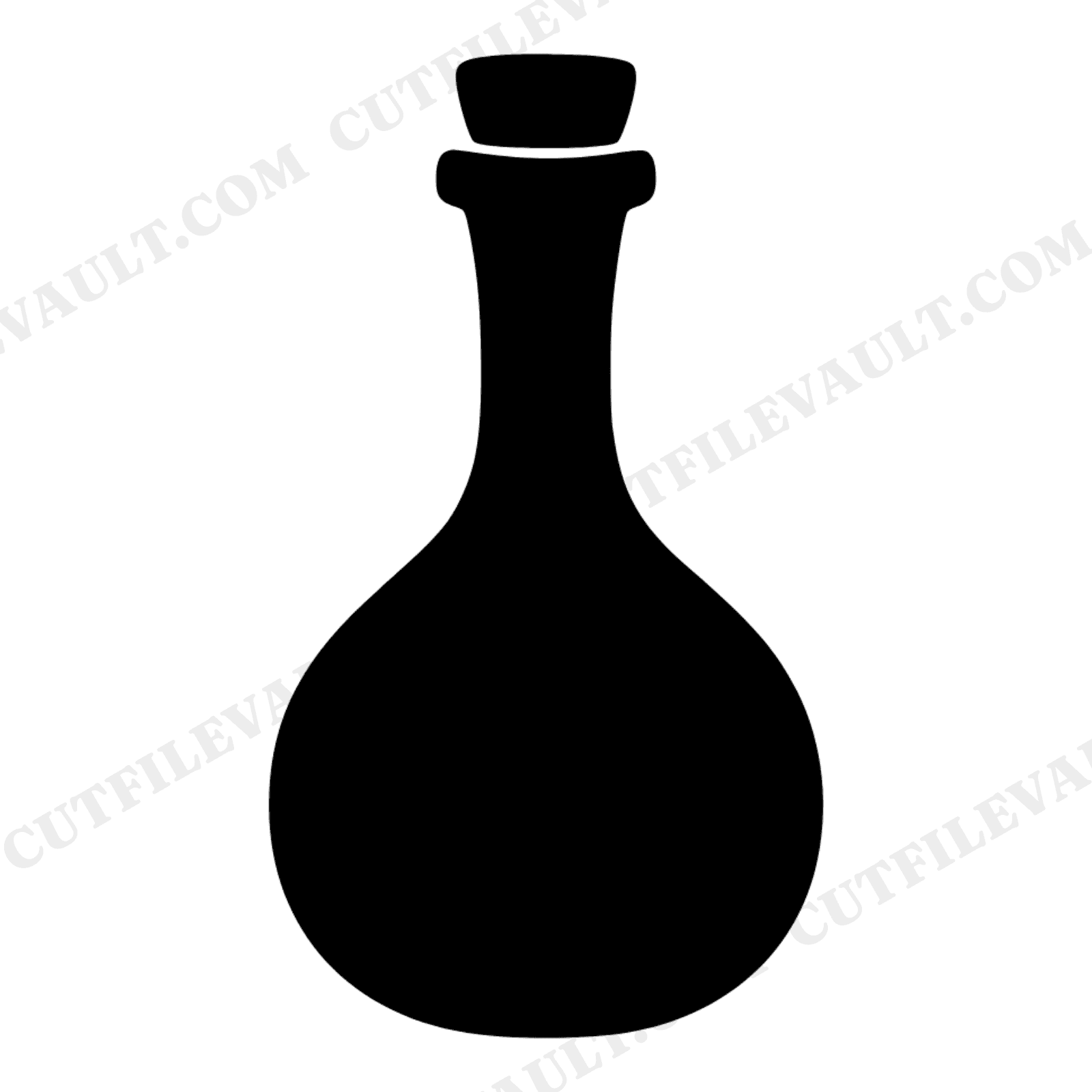 Kawaii Potion Bottle SVG PNG, Halloween Apothecary Silhouette Cut File for Cricut Spooky Decor, view 1