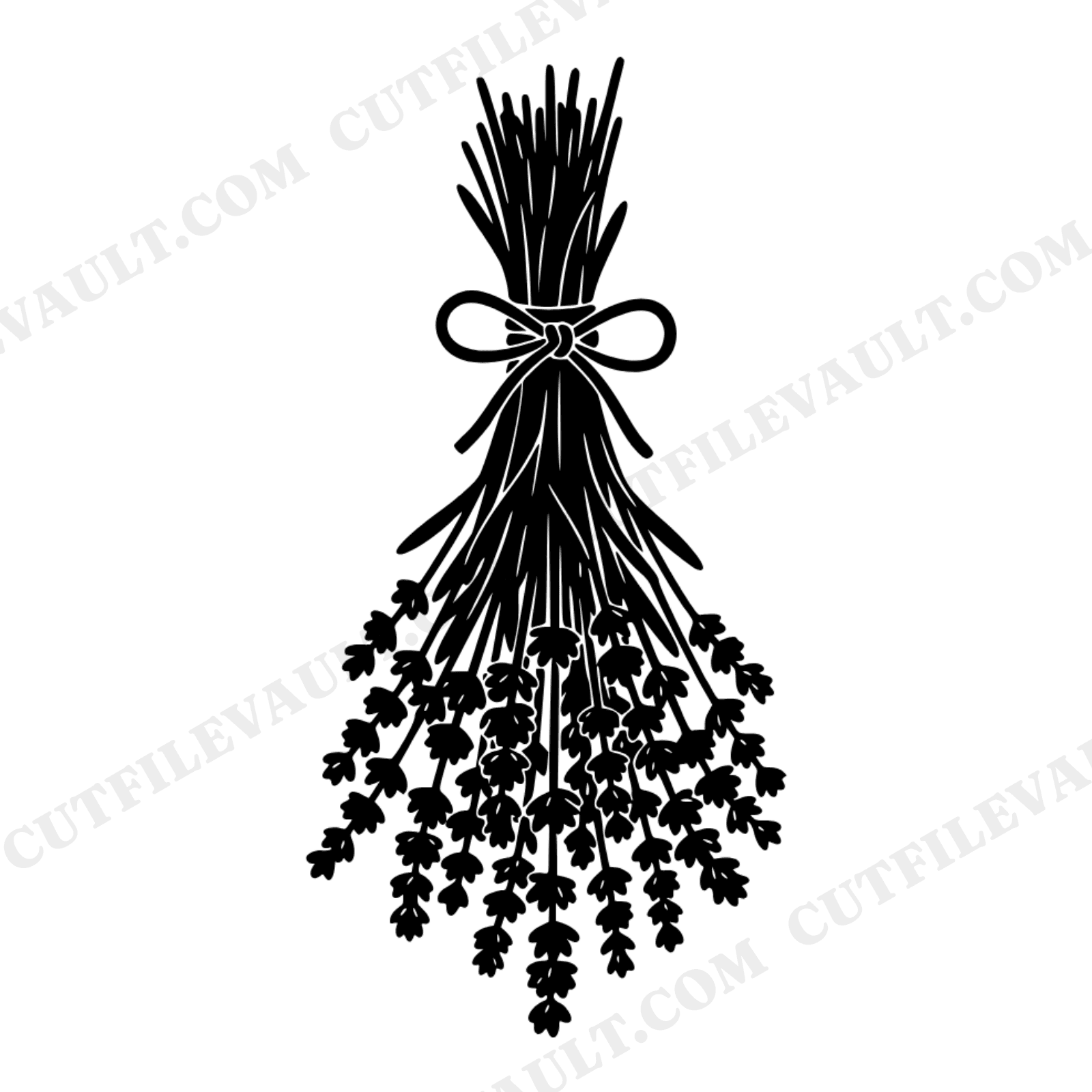Hanging Lavender Bundle SVG PNG, Cottagecore Floral Cut File, Rustic Kitchen Wall Art, view 1
