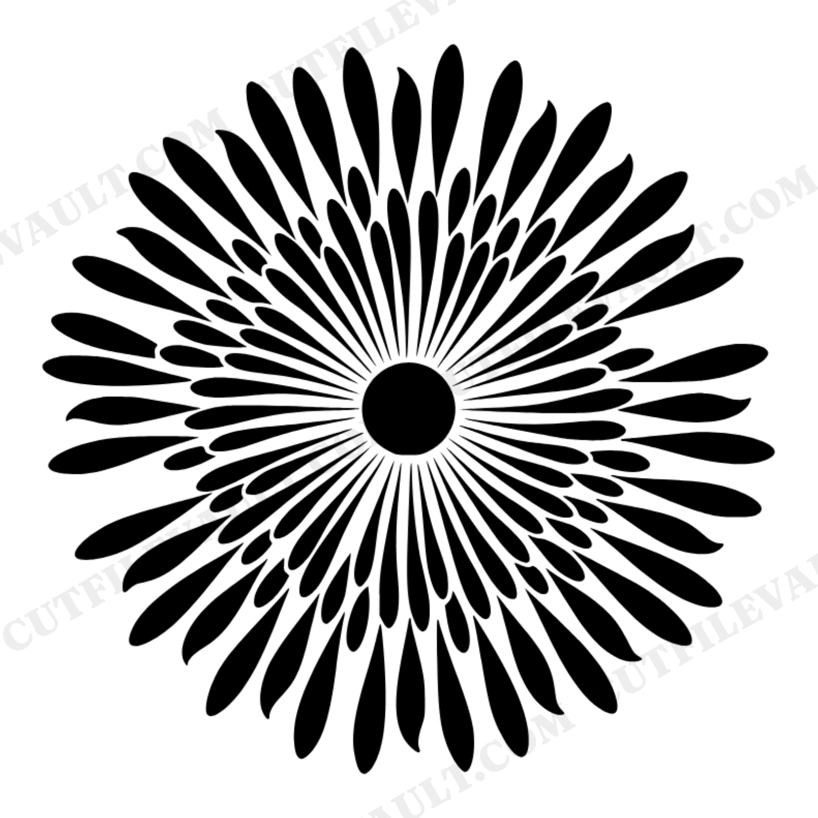 Celestial Chrysanthemum Firework SVG PNG, New Year Celebration Floral Burst Cut File Design, view 1