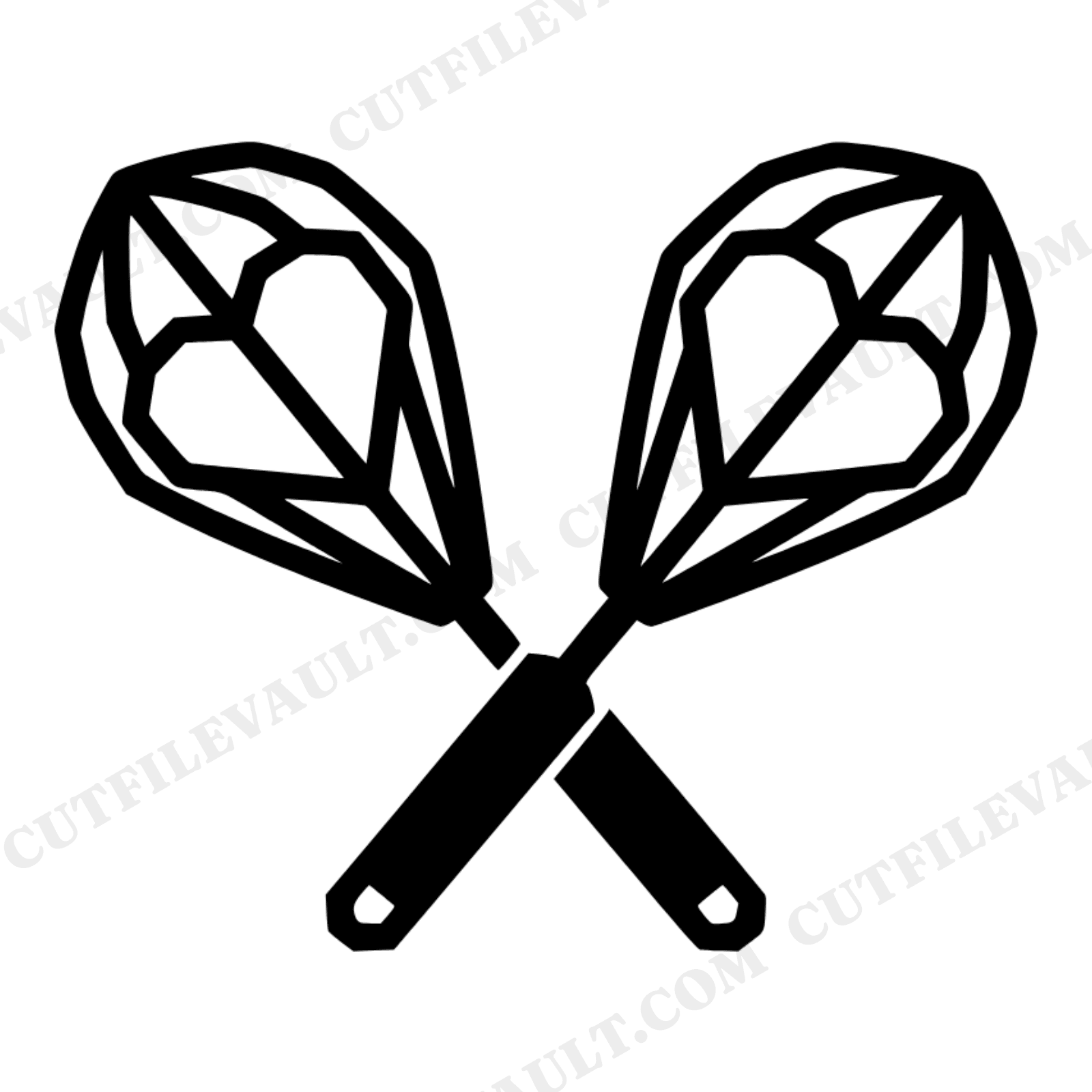 Crossed Whisks Heart SVG PNG Valentine Baking Kitchen Decor Cut File for Cricut, view 1