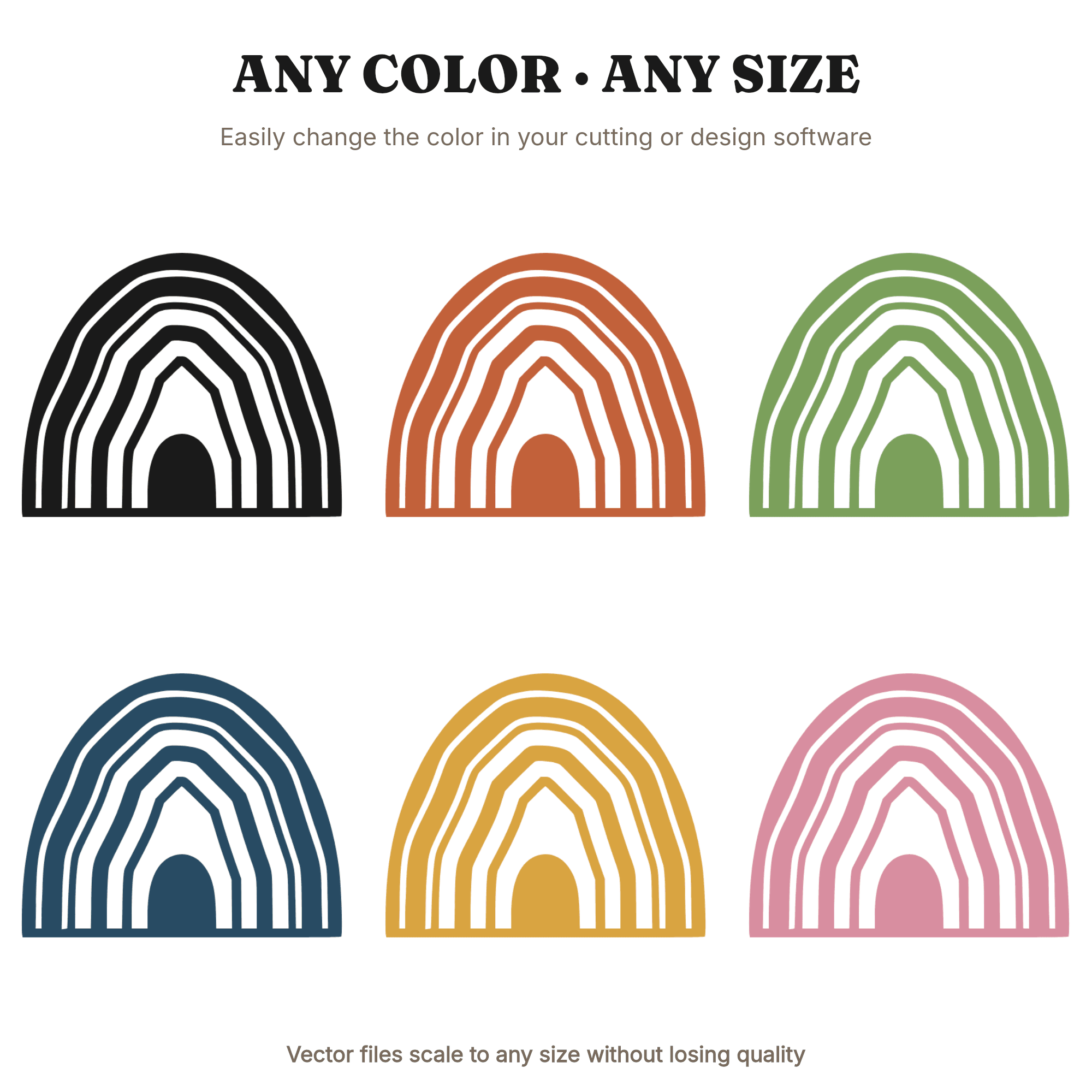 Geode Half Circle Table Number Stand SVG PNG, Mid Century Wedding Place Card Holder Cut File, view 2
