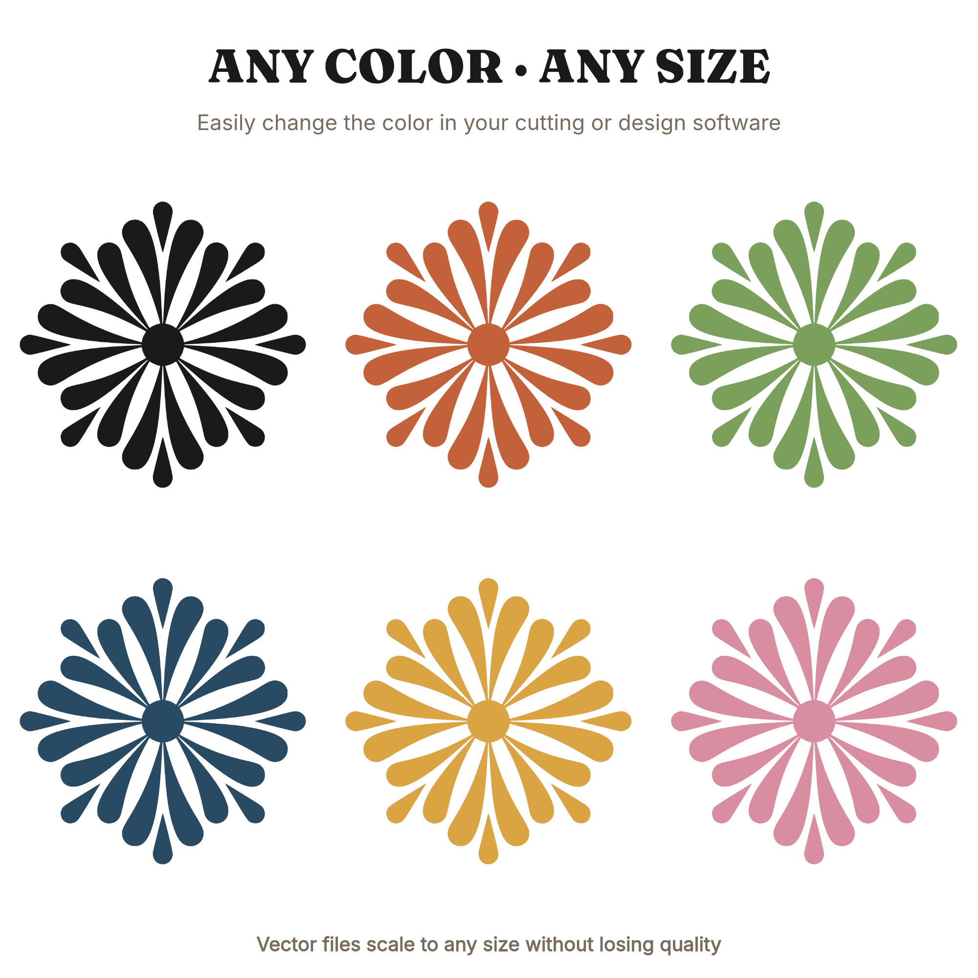 Retro Groovy New Year Starburst Firework SVG PNG Art Deco Geometric Cut File 1970s, view 2