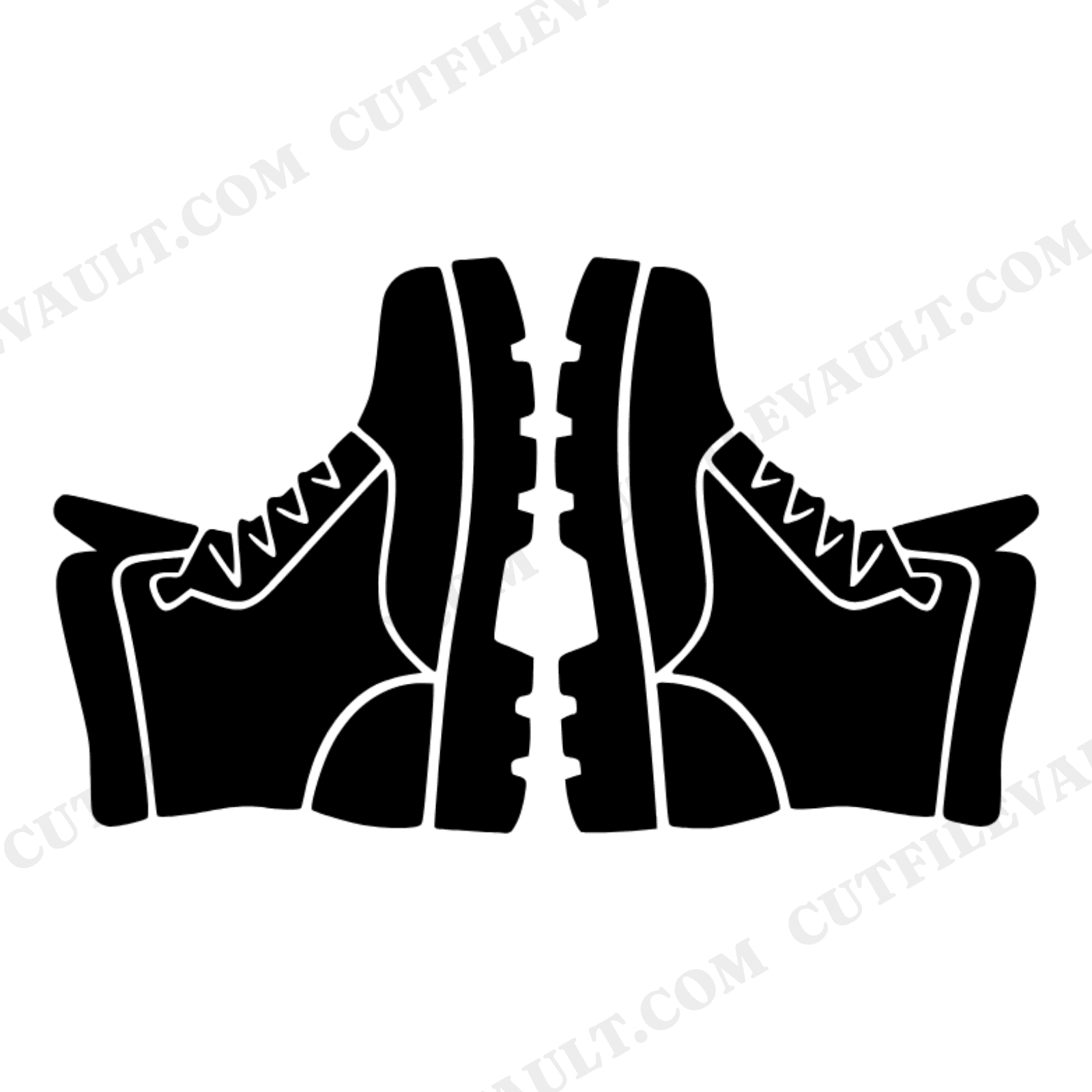Hiking Boots SVG PNG New Year Adventure Mid Century Minimal Cut File Ready to Step Forward, view 1