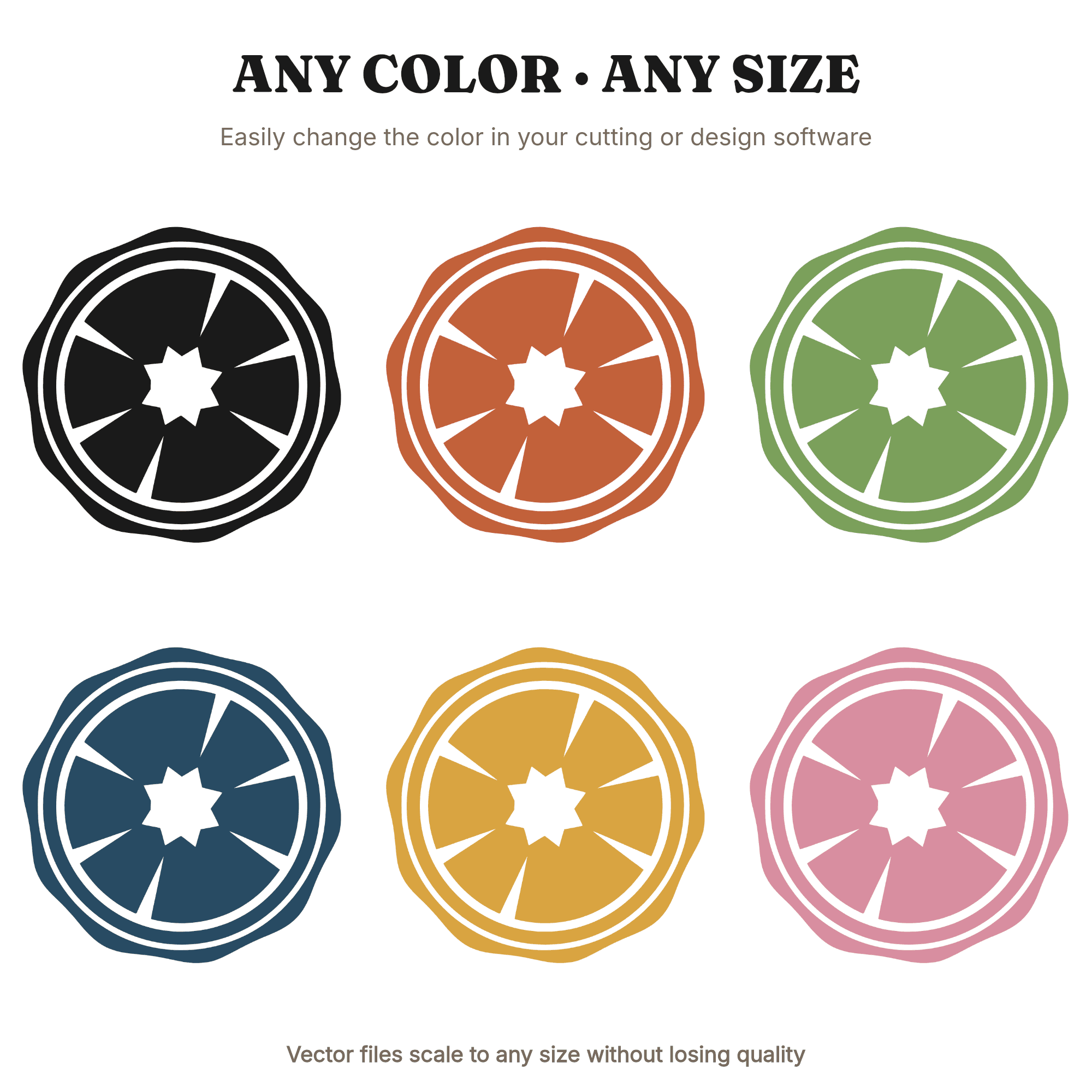 Geode Wax Seal SVG PNG Mother's Day Emblem Badge Brutalist Medallion Cut File for Cricut, view 2