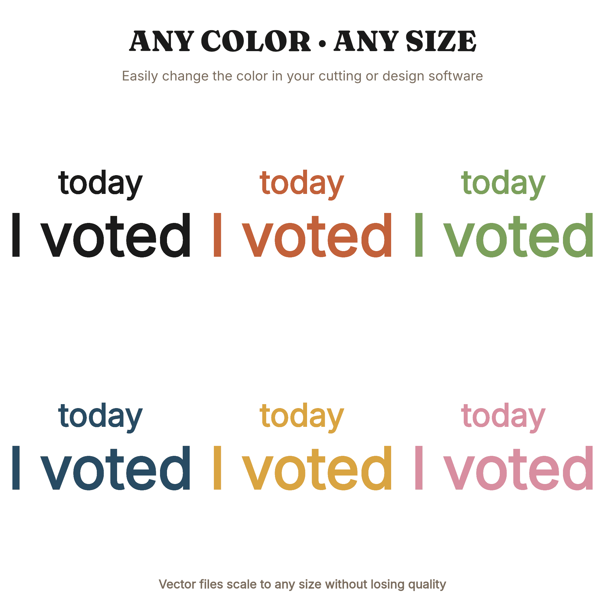 Proud Voter SVG PNG, I Voted Badge Design, Election Day Civic Pride Cut File, Vote Stars, view 2