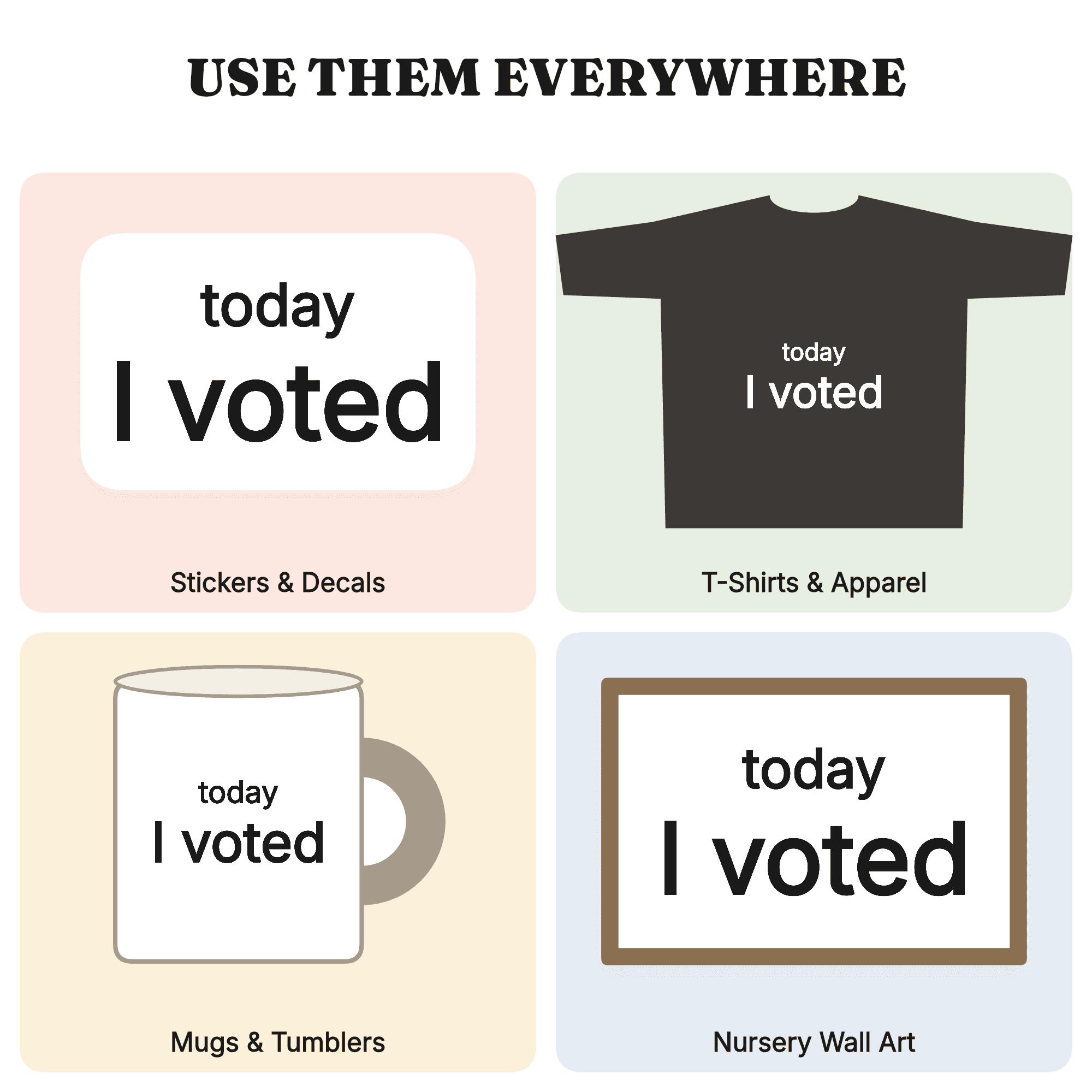 Proud Voter SVG PNG, I Voted Badge Design, Election Day Civic Pride Cut File, Vote Stars, view 3