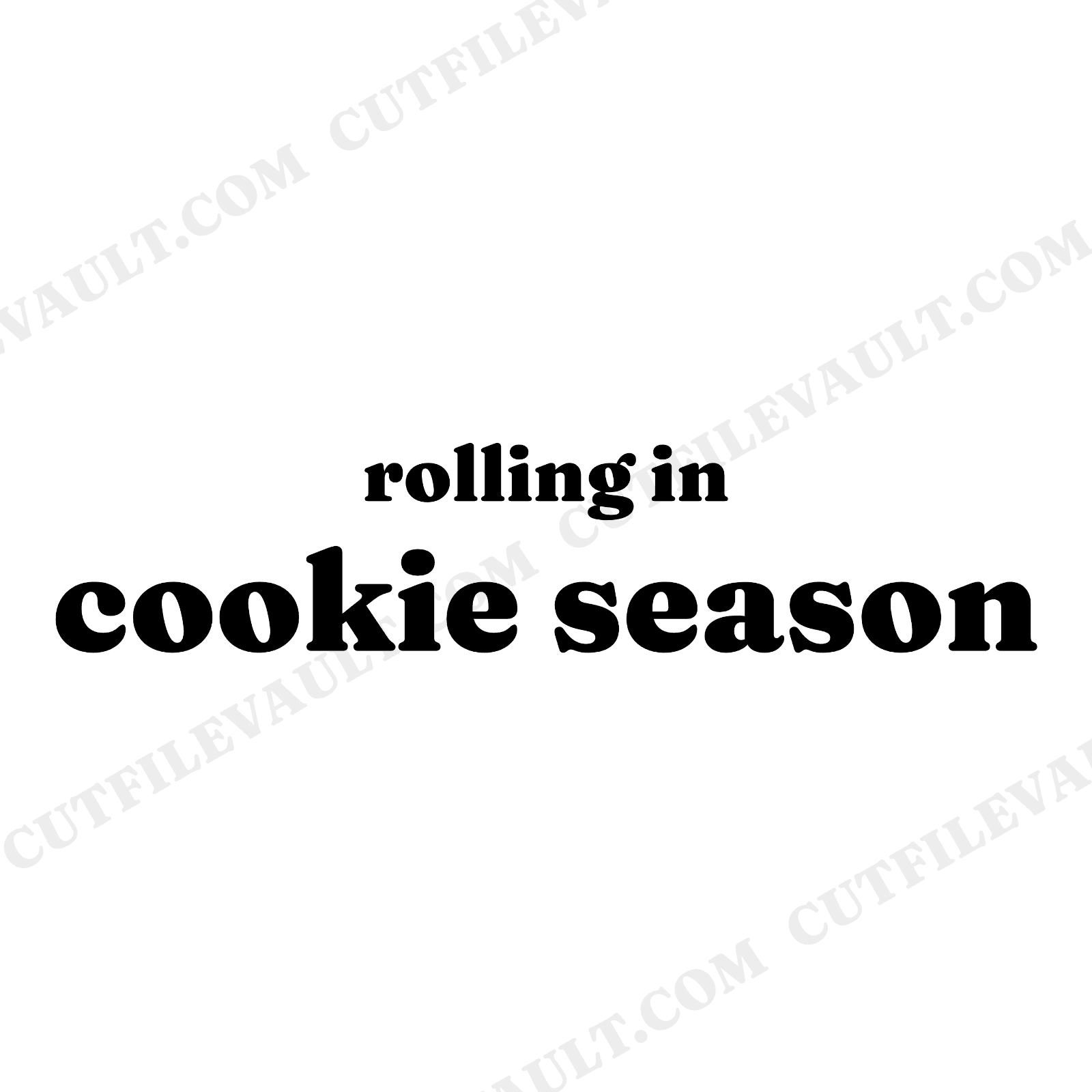 Baking Season Rolling Pin Christmas Kitchen SVG PNG Cut File Holiday Baking Cookie Cutter Design, view 1