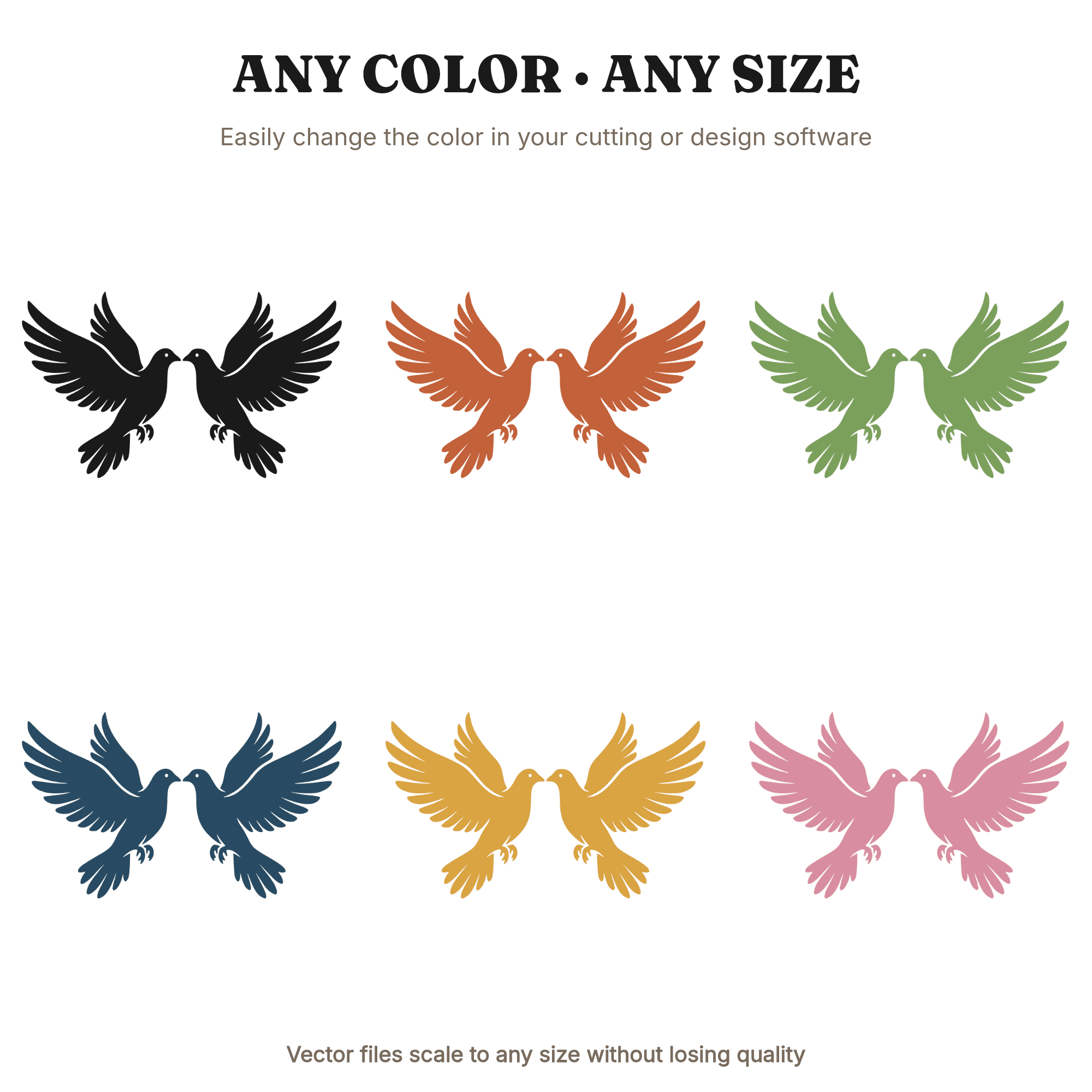 Two Doves Wedding Arch SVG PNG, Symmetrical Boho Wedding Frame Cut File for Cricut, view 2