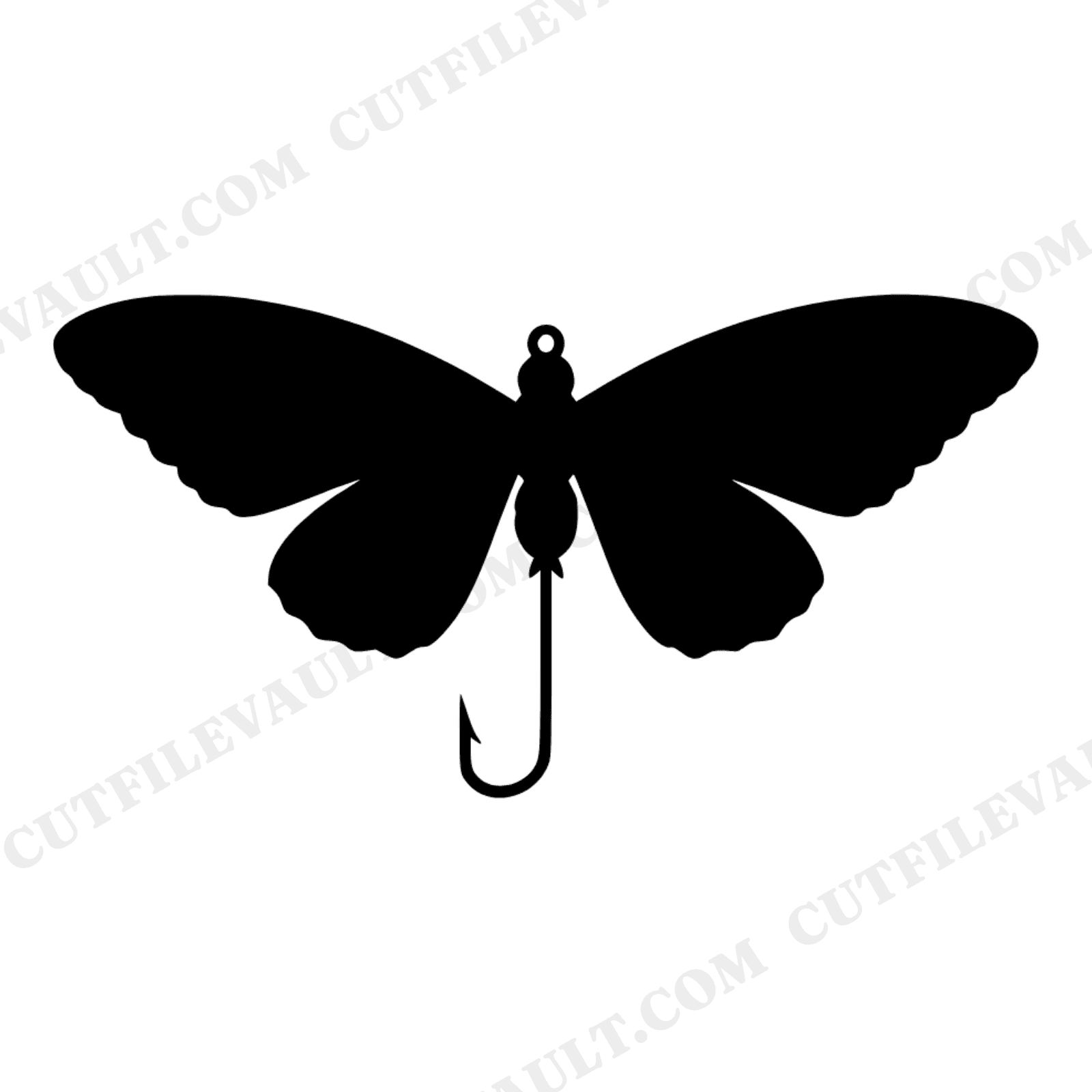 Fishing Lure Herbarium SVG PNG, Botanical Specimen Halloween Cut File, Vintage Cottagecore Floral, view 1