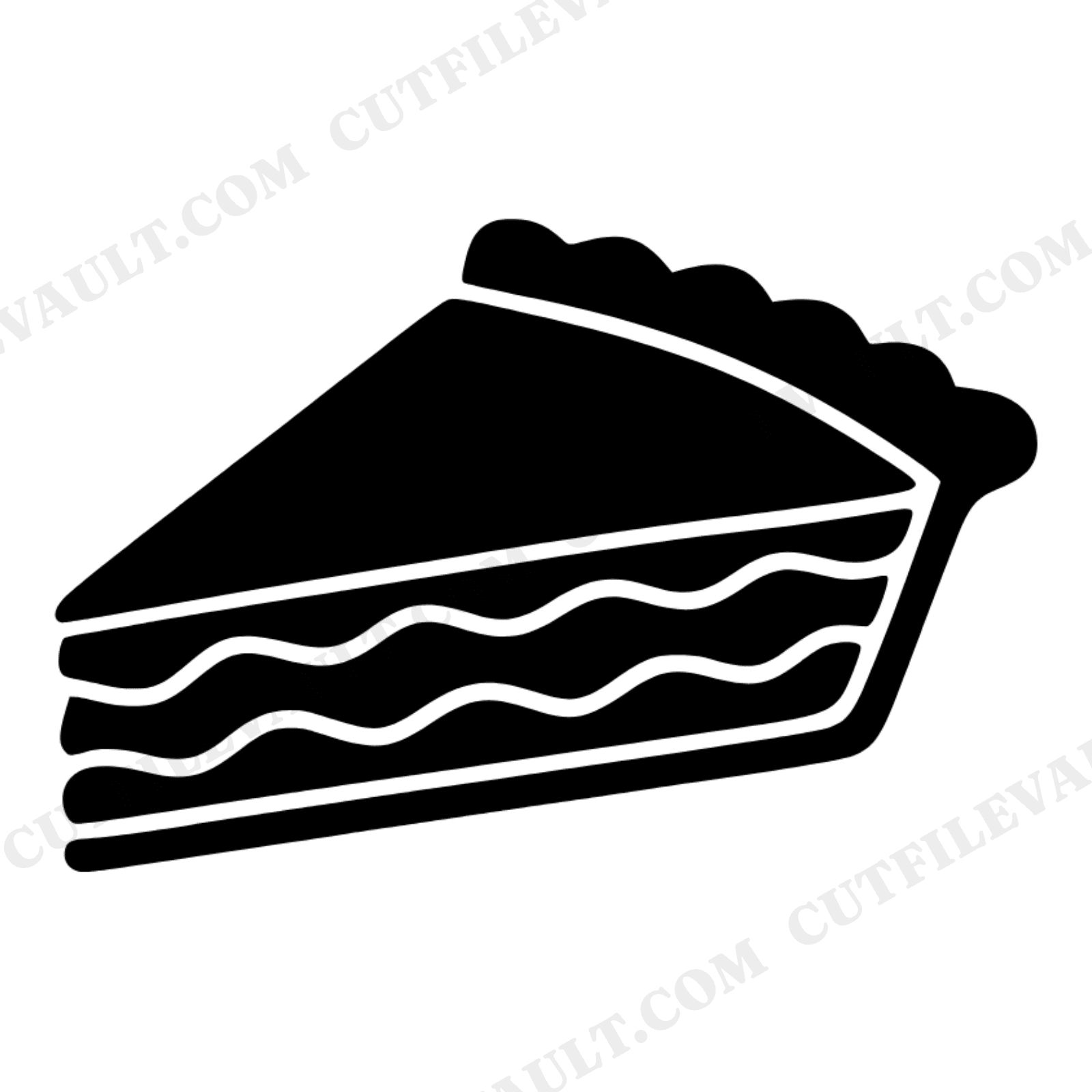Mid Century Pie Slice SVG Layered Cross Section PNG Cottagecore Thanksgiving Cut File, view 1
