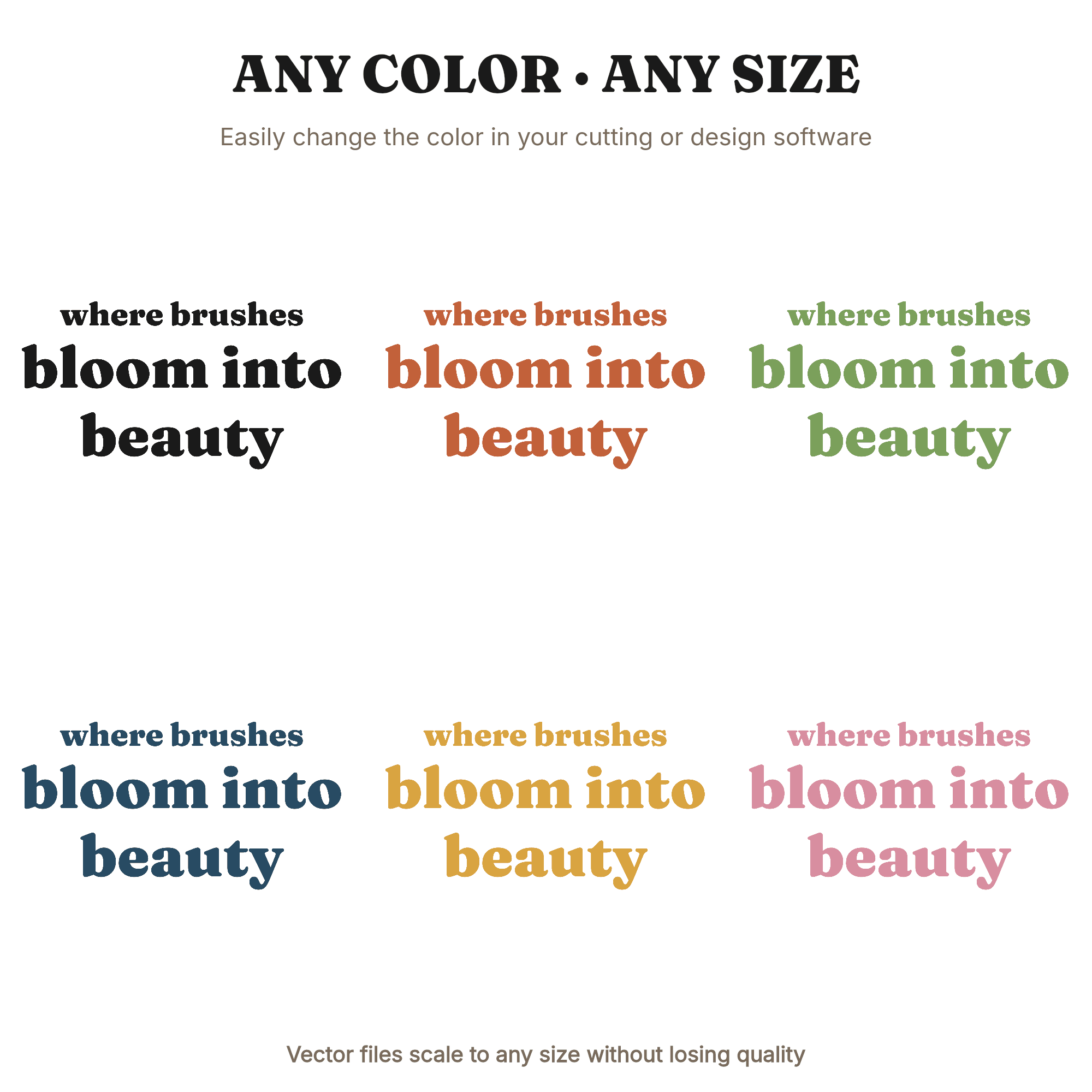 Paintbrush Blooms SVG PNG, Artist Mom Mothers Day Cut File, Creative Mother Flower Tool Design, view 2