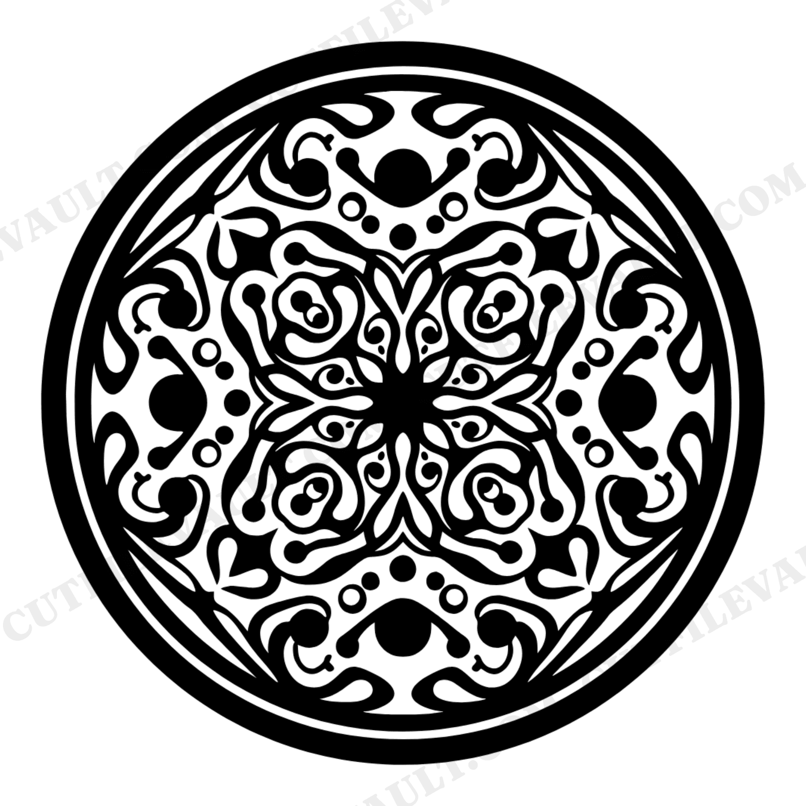 Witch Cauldron Overhead View SVG PNG, Bubbling Potion Mandala, Boho Halloween Cut File for Cricut, view 1