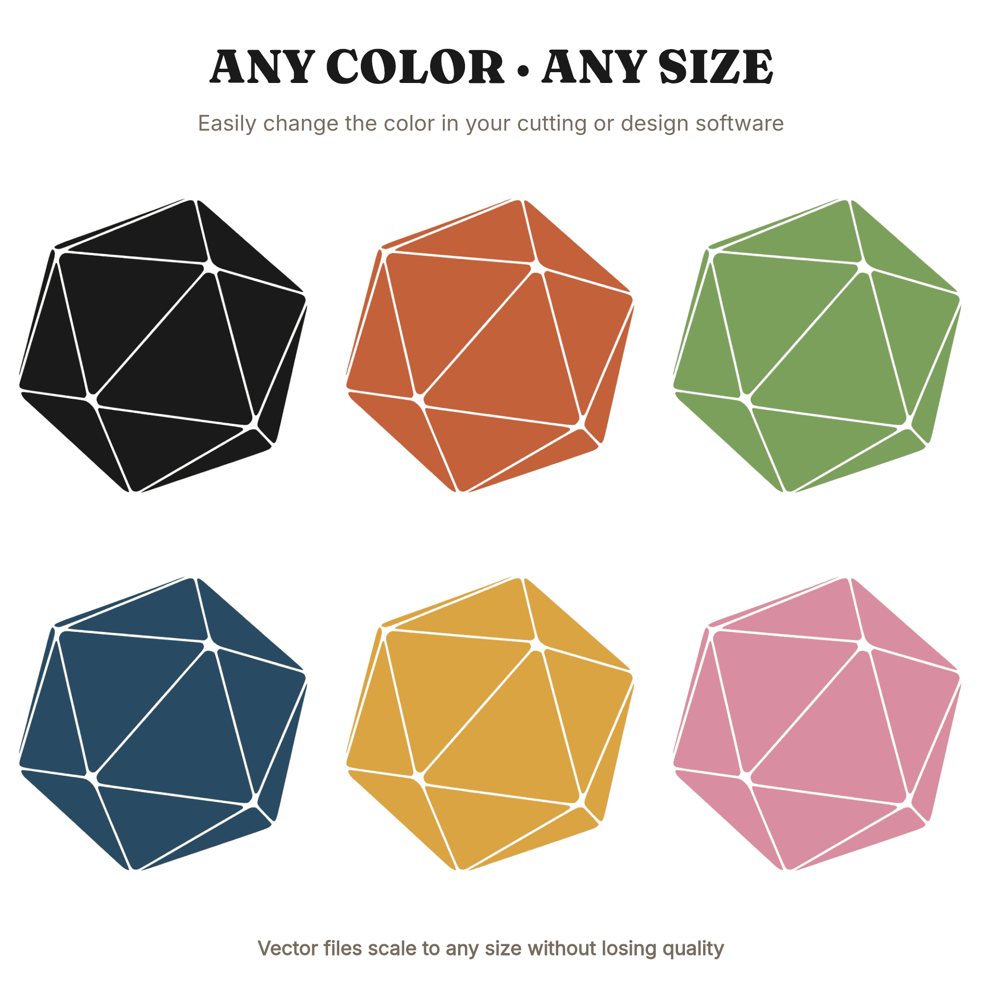 Fluorite Crystal Octahedron SVG PNG, Geometric Mineral Silhouette Cut File, Cottagecore Nature, view 2