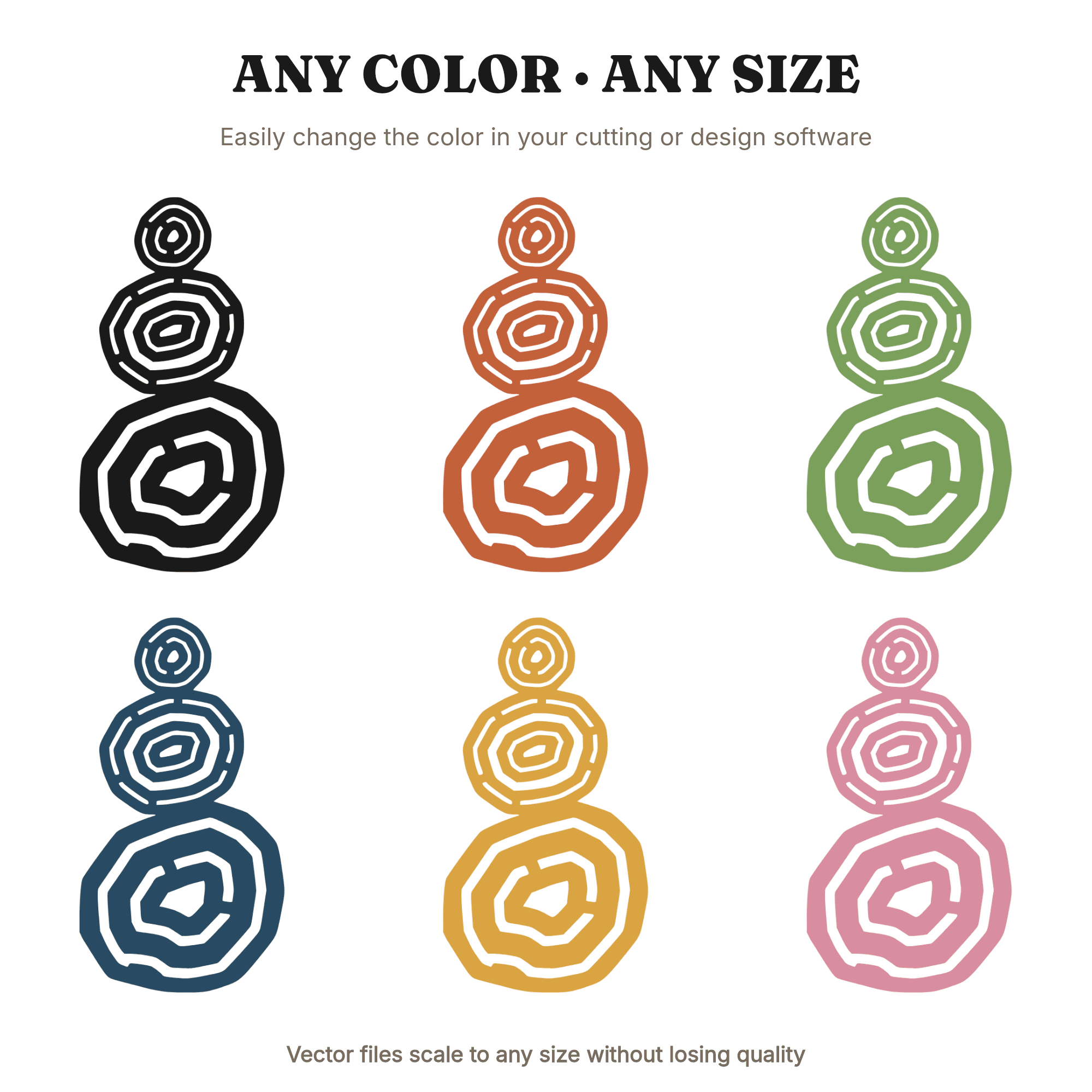 Stacked Geode Totem Tower SVG PNG Cut File, Modern Brutalist Mineral Layered Vinyl Design, view 2