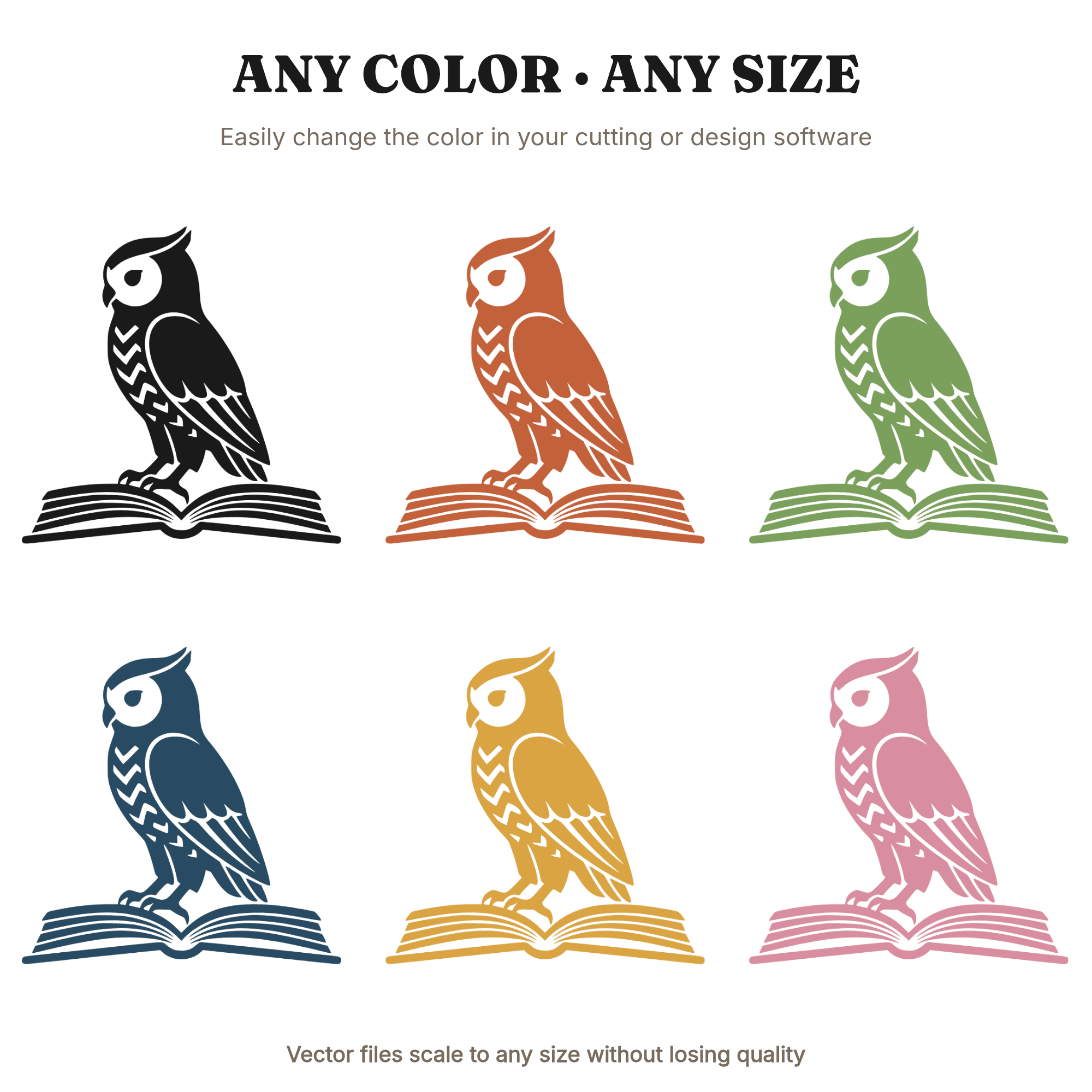 Wise Owl Scholar Graduation SVG PNG, Art Deco Geometric Owl on Book Cut File for Cricut, view 2