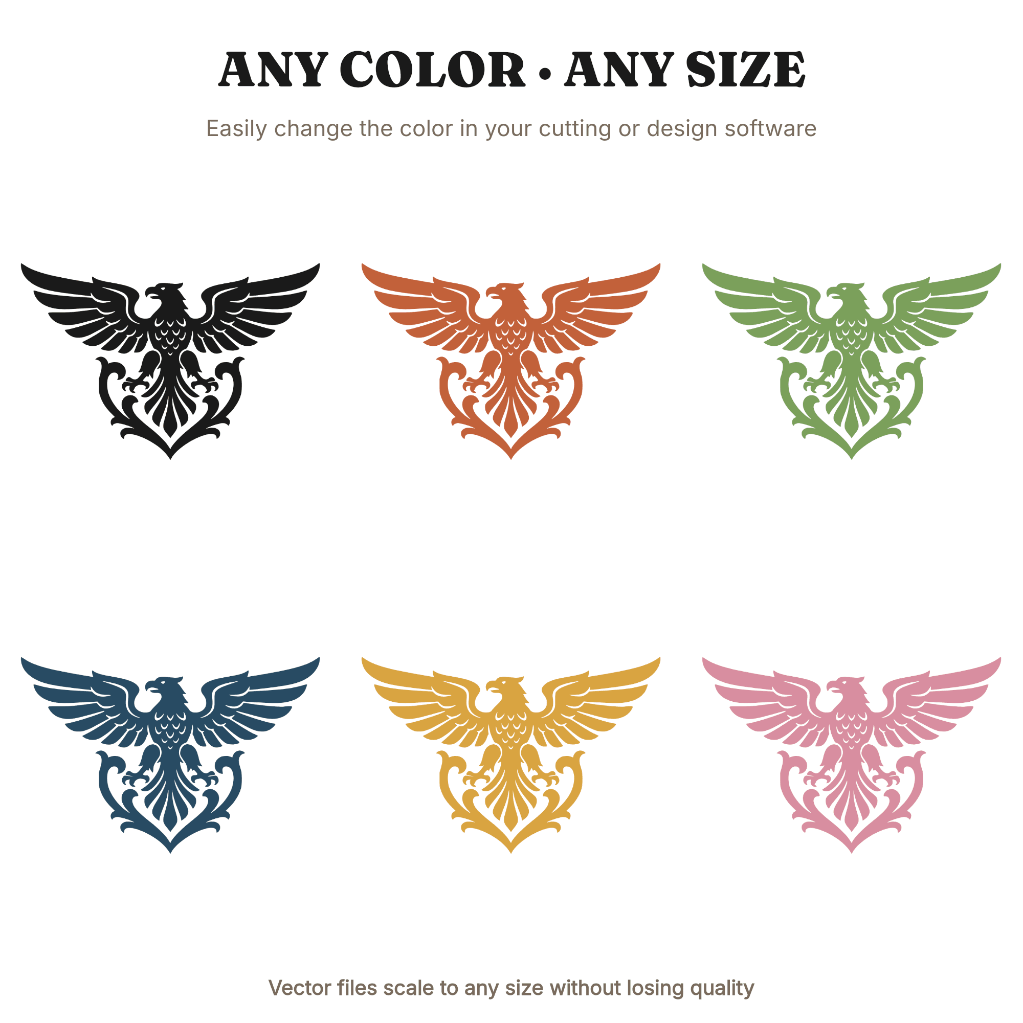 Retro 70s Eagle SVG, Heraldic Patriotic Eagle PNG, Veterans Day Memorial Shield Crest Cut File, view 2
