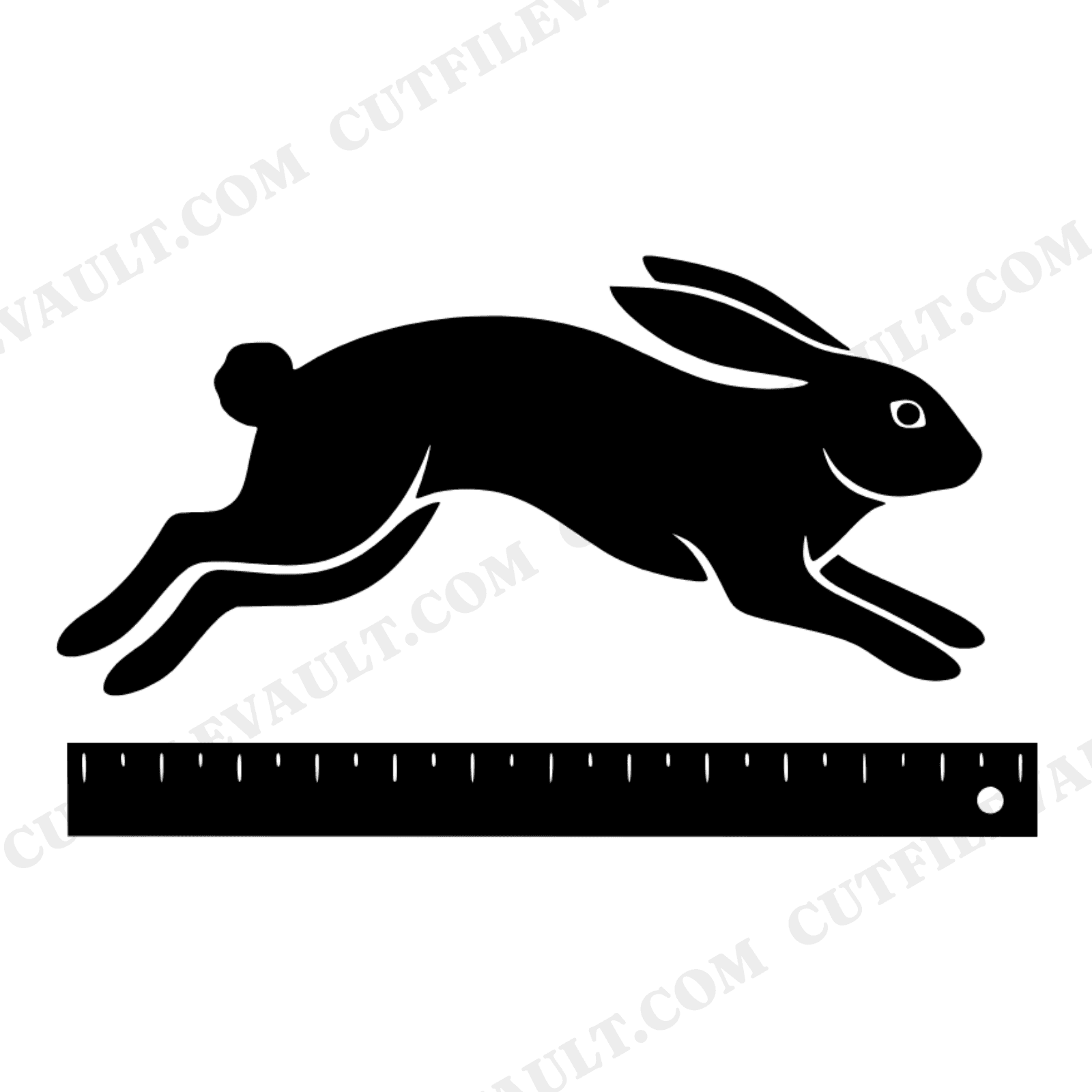 Leap Into Success Graduation Rabbit Silhouette SVG PNG Retro 70s Wave Design Cut File, view 1
