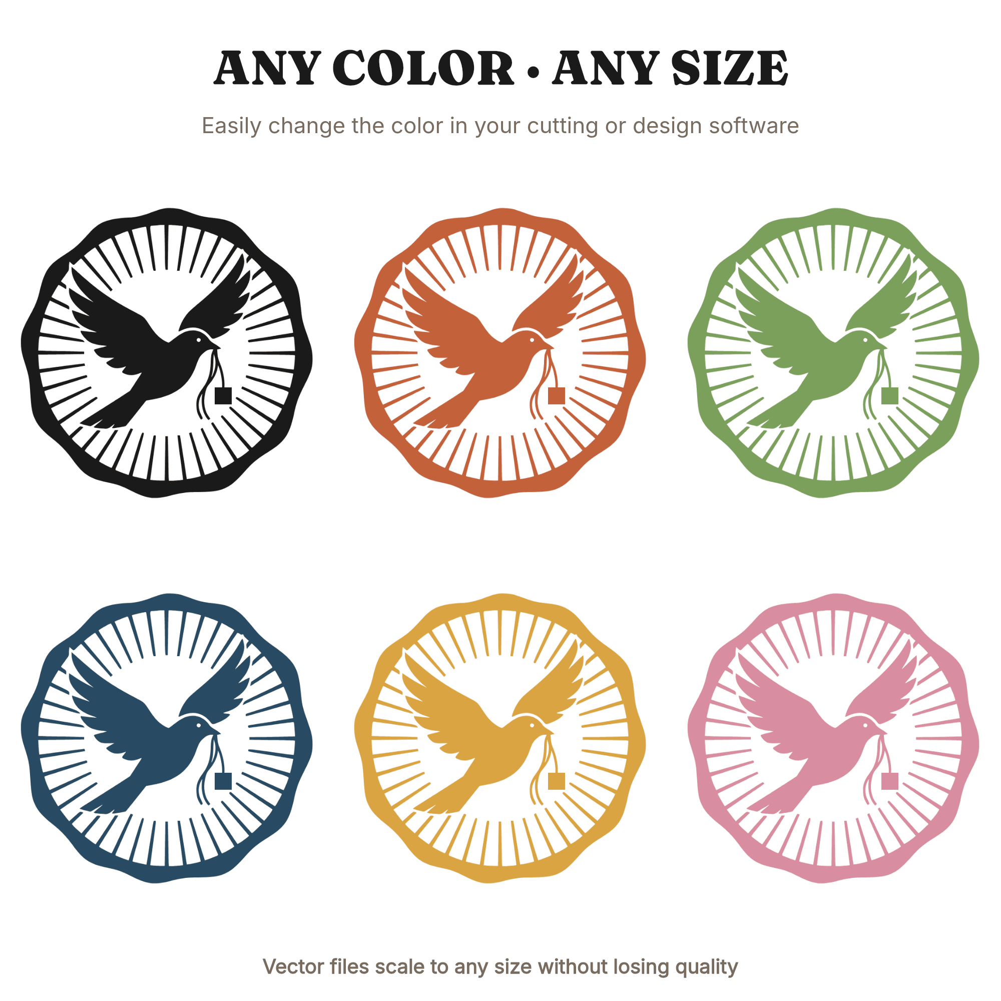 Graduate Songbird Taking Flight SVG PNG Circular Wax Seal Emblem Cut File Graduation Tassel, view 2