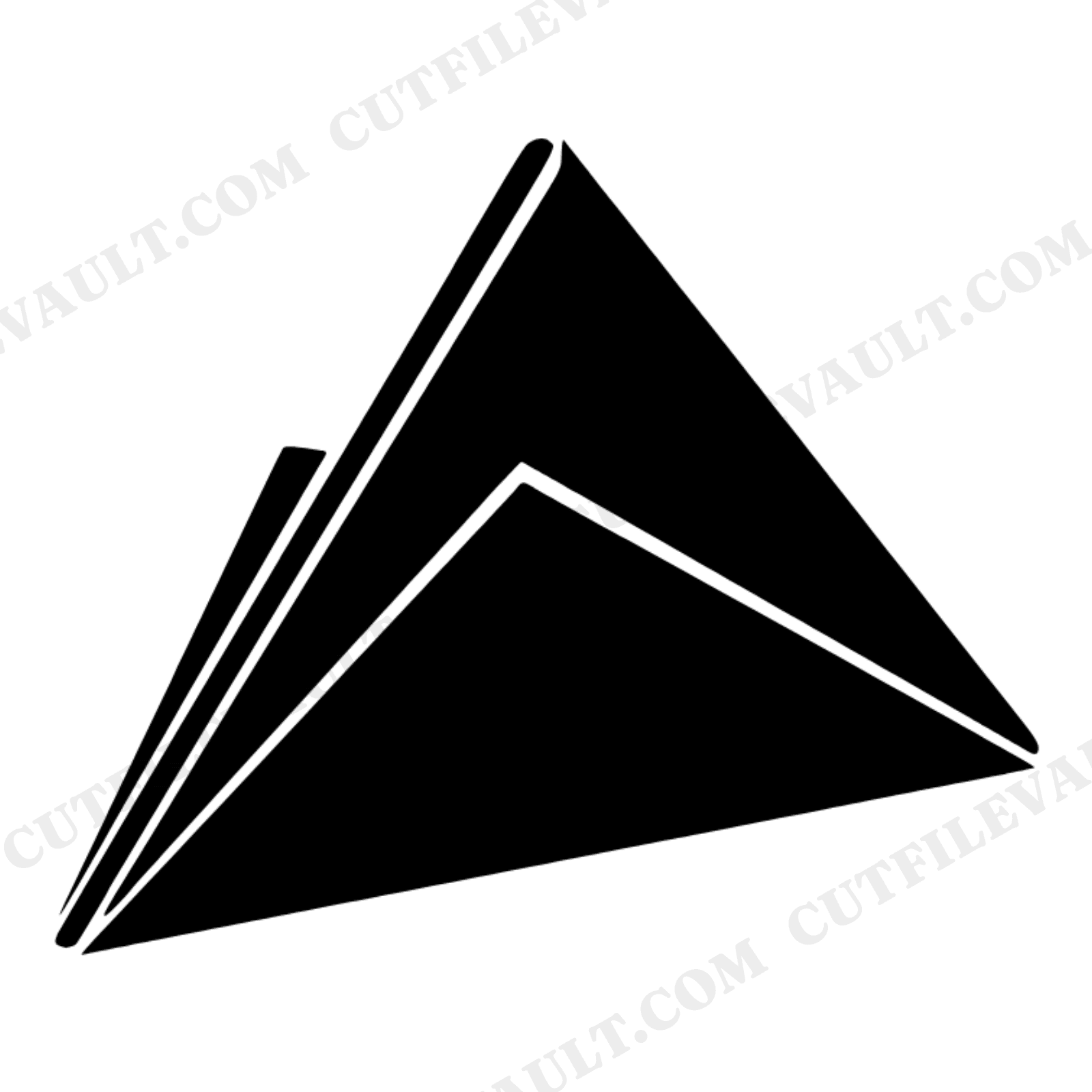 Ceremonial Triangle Folded Flag SVG PNG, Veterans Day Military Tribute Silhouette Cut File, view 1