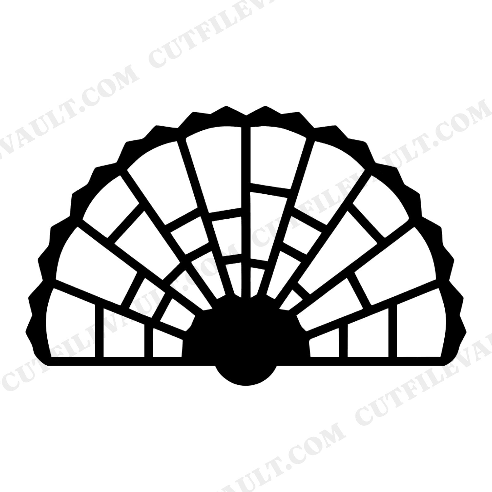 Geometric Turkey Tail SVG PNG, Modern Brutalist Thanksgiving Nursery Decal Cut File for Cricut, view 1