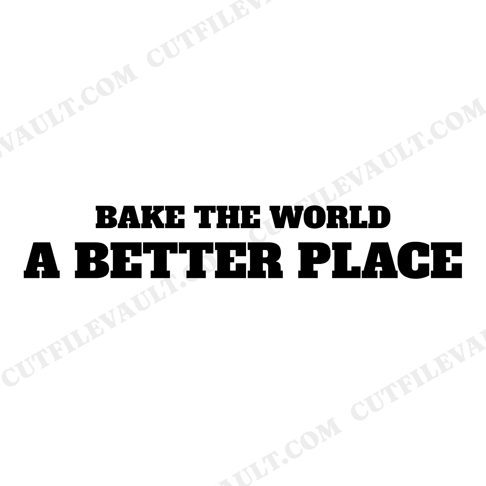 Bake the World Better SVG PNG, Kitchen Baker Gift, Chunky Hand Lettered Wreath Cut File, view 1