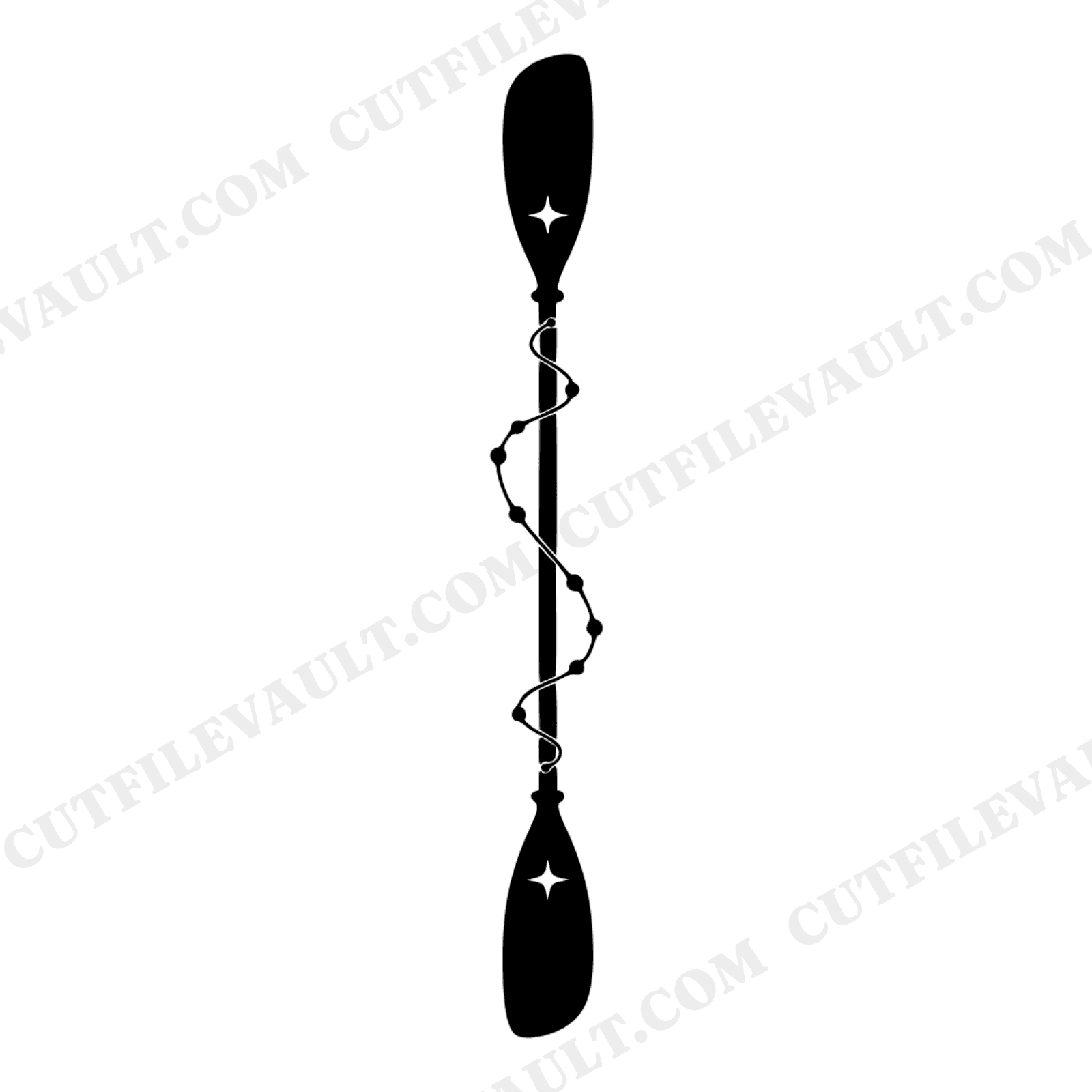 Navigate Uncharted Waters Graduation Kayak Paddle SVG PNG Boho Constellation Adventure Cut File, view 1