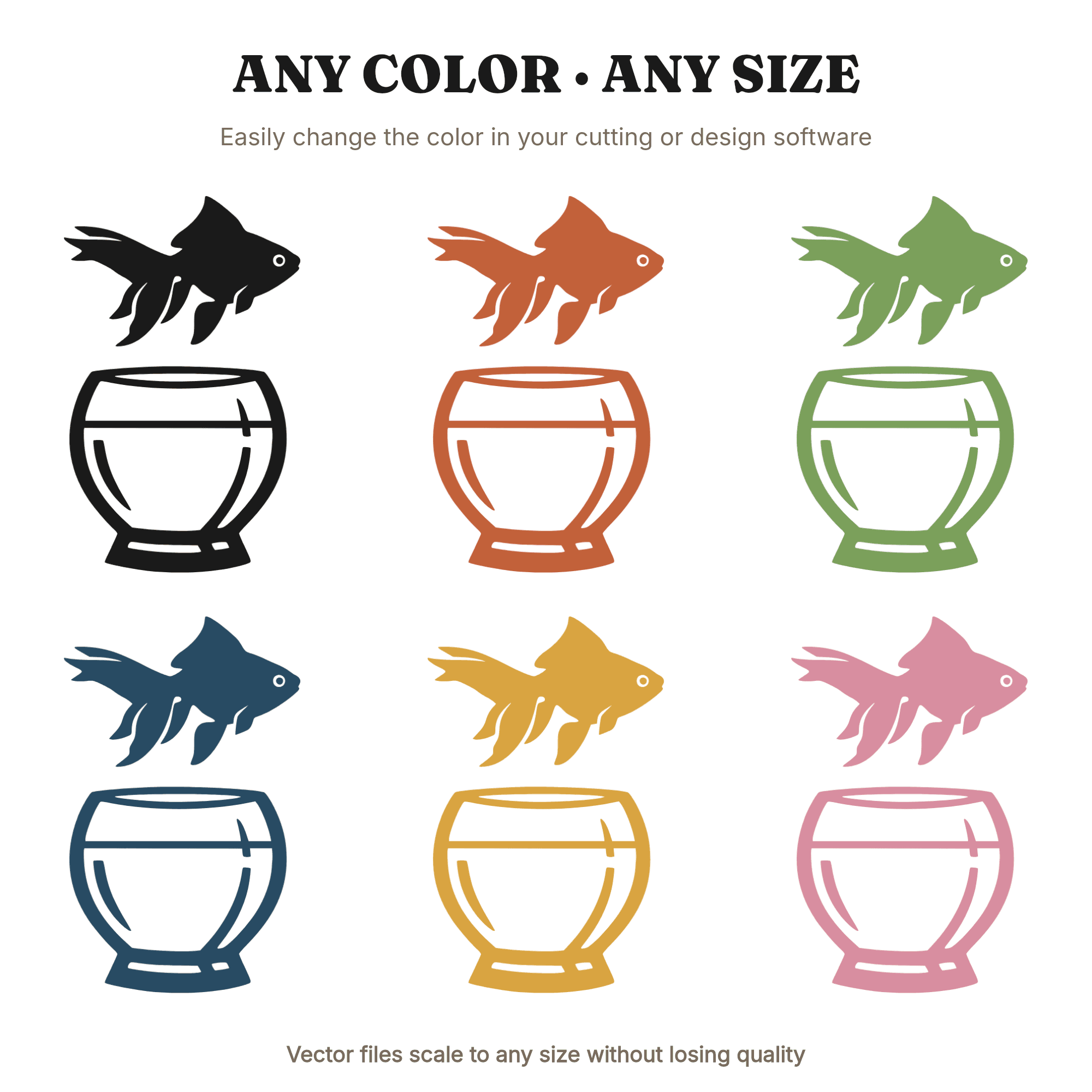Goldfish Leap SVG PNG Graduation Freedom Silhouette Cut File Bold Modern Design, view 2