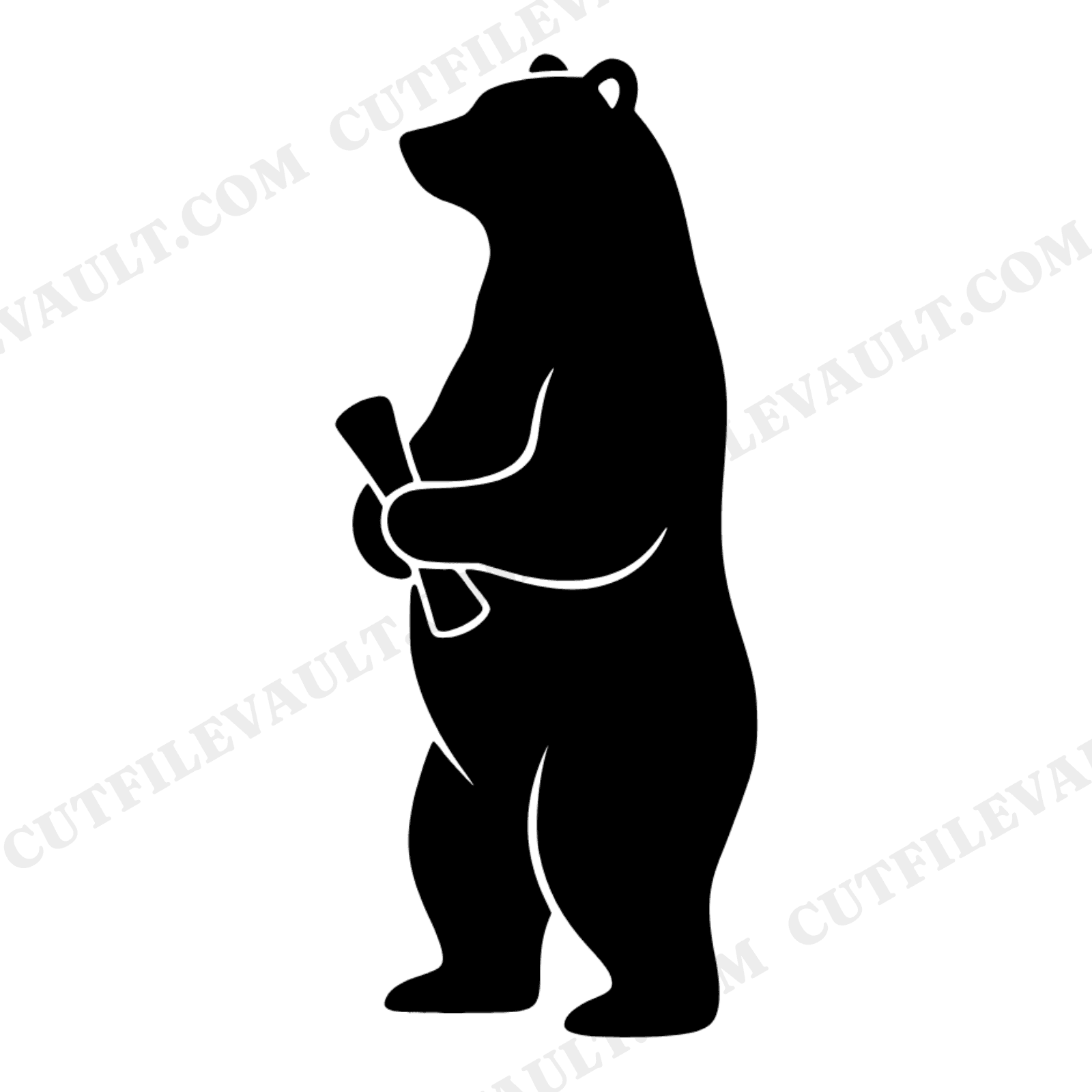 Proud Graduate Bear Holding Diploma SVG PNG, Fluid Blob Abstract Woodland Graduation Cut File, view 1
