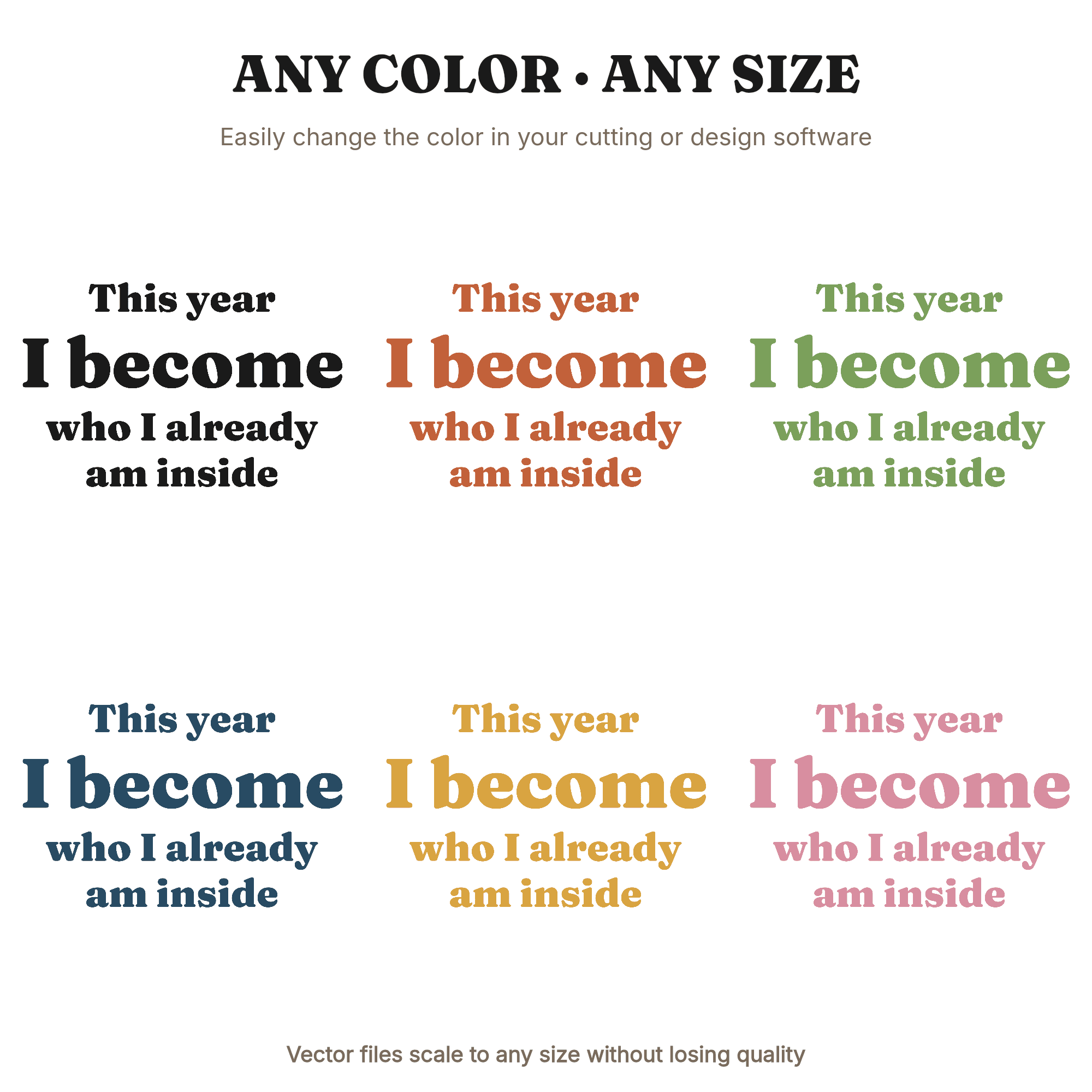 New Year Good Luck Gemstone Horseshoe SVG PNG Motivational Resolution Hand Lettered Cut File, view 2