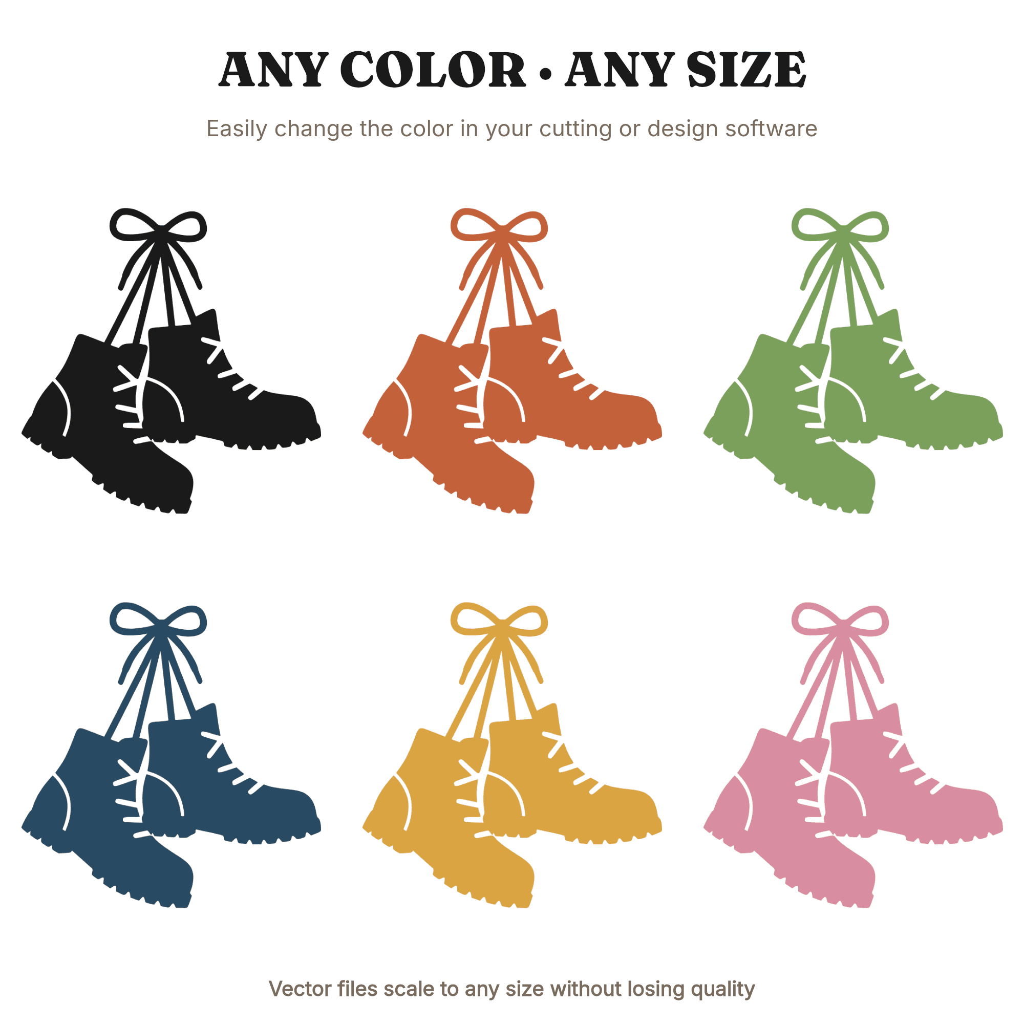 Hiking Boots Graduation SVG PNG, Adventure Grad Cut File, Mid Century Minimal Design, view 2