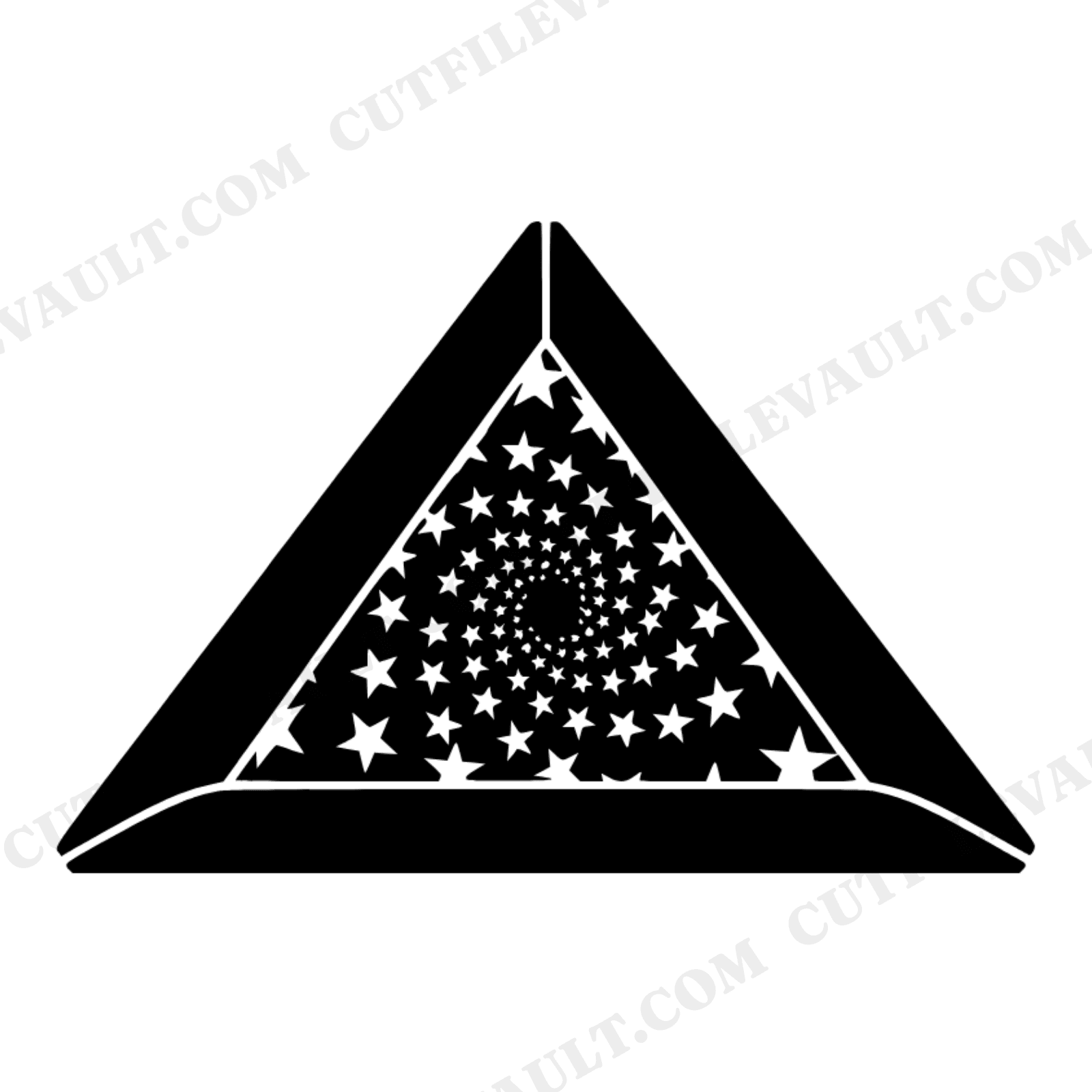 Celestial Folded Flag Triangle SVG PNG, Veterans Day Memorial Tribute Silhouette Cut File, view 1